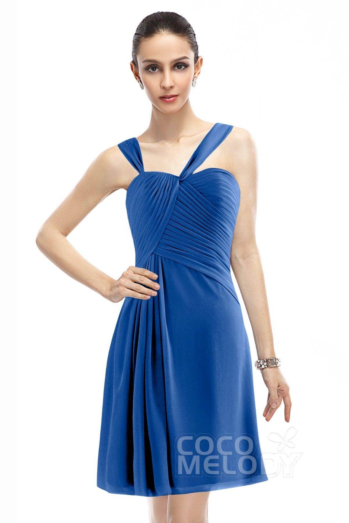 A-Line Knee Length Chiffon Bridesmaid Dress COZK1401A