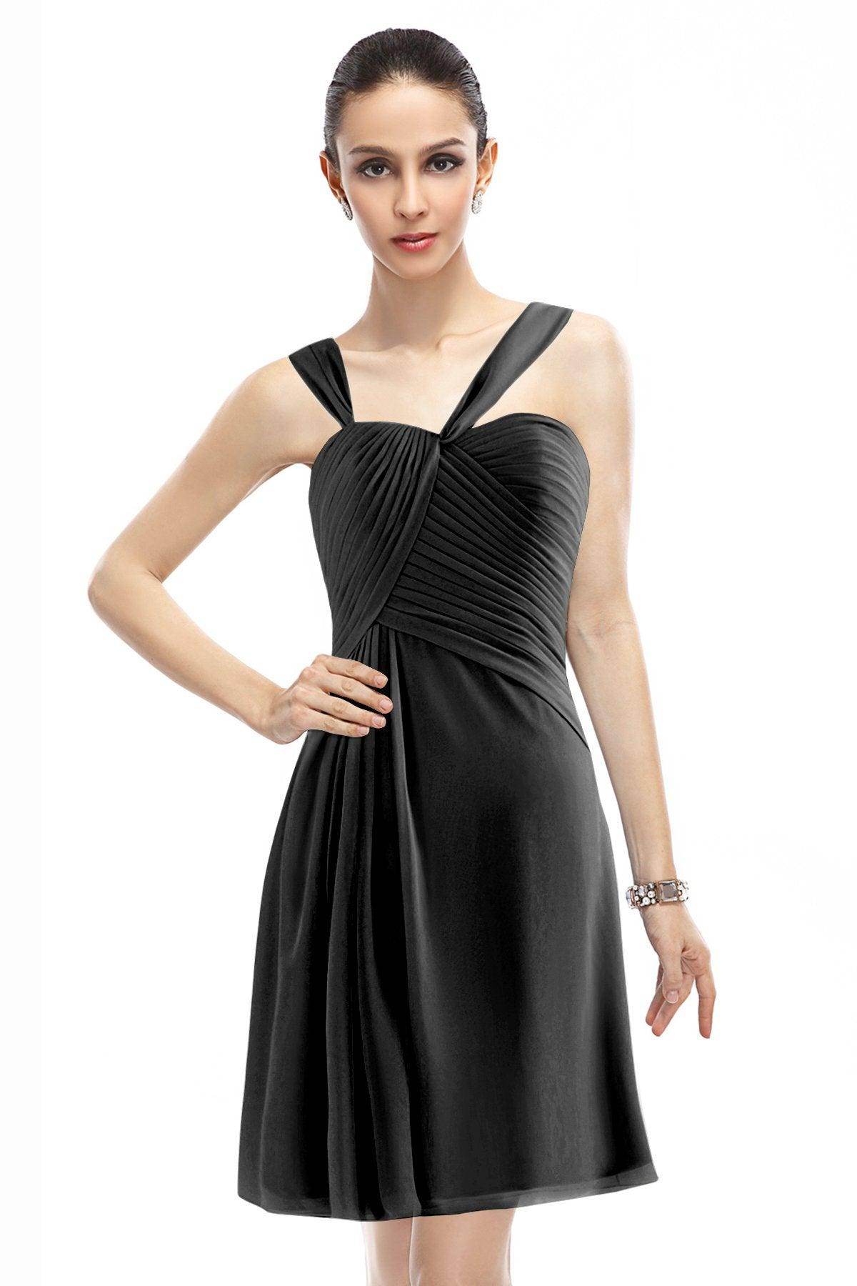 A-Line Knee Length Chiffon Bridesmaid Dress COZK1401A