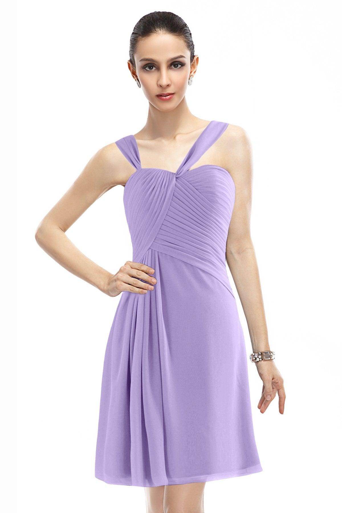A-Line Knee Length Chiffon Bridesmaid Dress COZK1401A