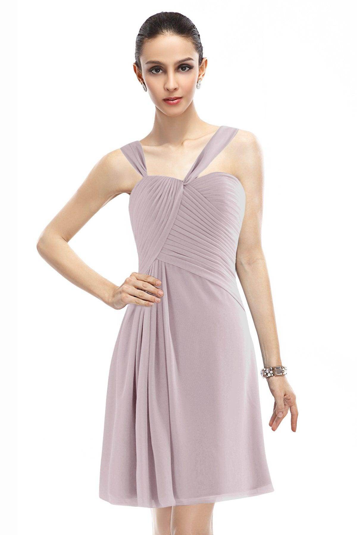 A-Line Knee Length Chiffon Bridesmaid Dress COZK1401A
