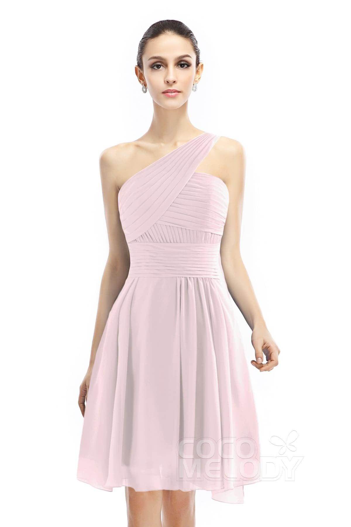 A-Line Knee Length Chiffon Bridesmaid Dress COZK1401C