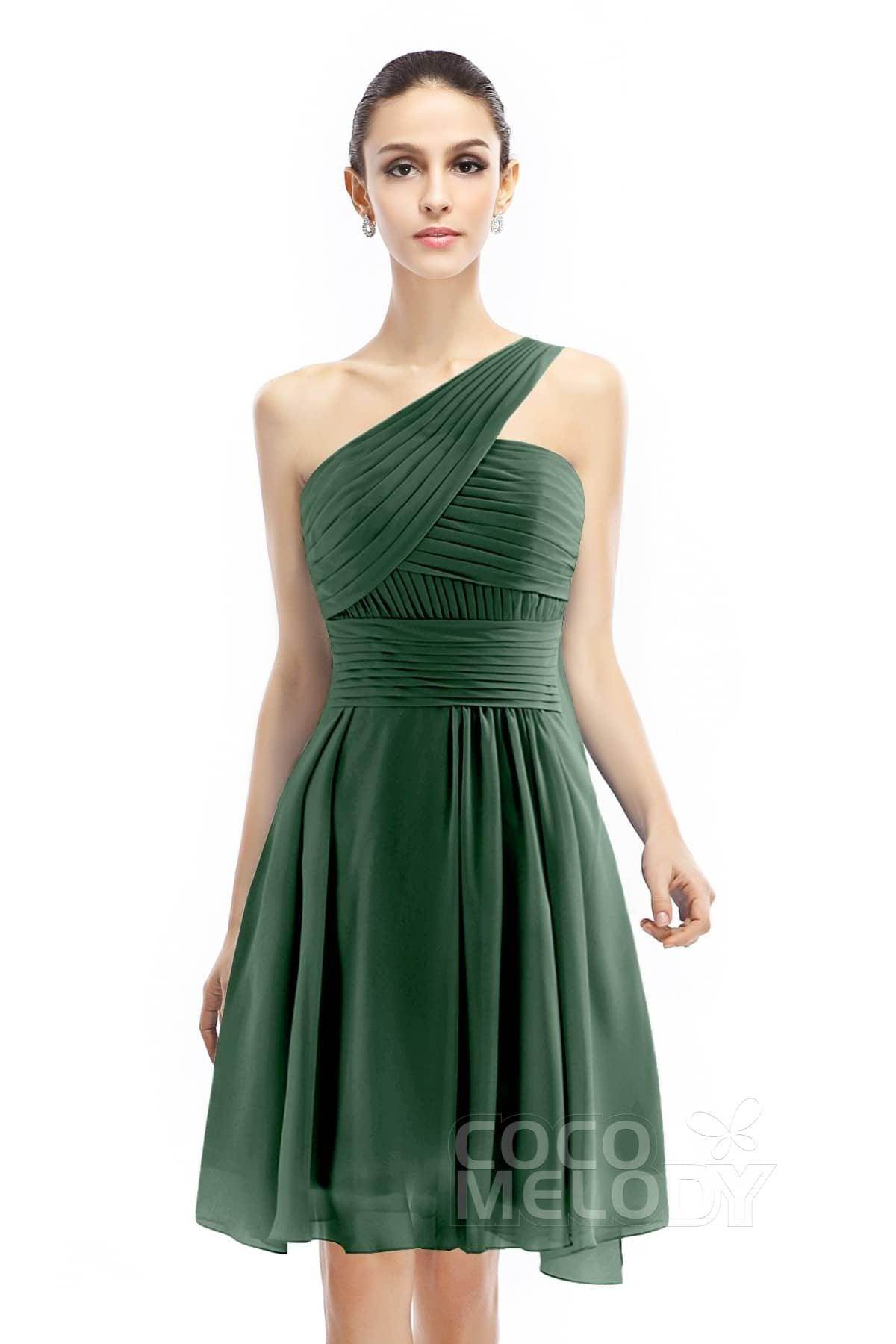 A-Line Knee Length Chiffon Bridesmaid Dress COZK1401C