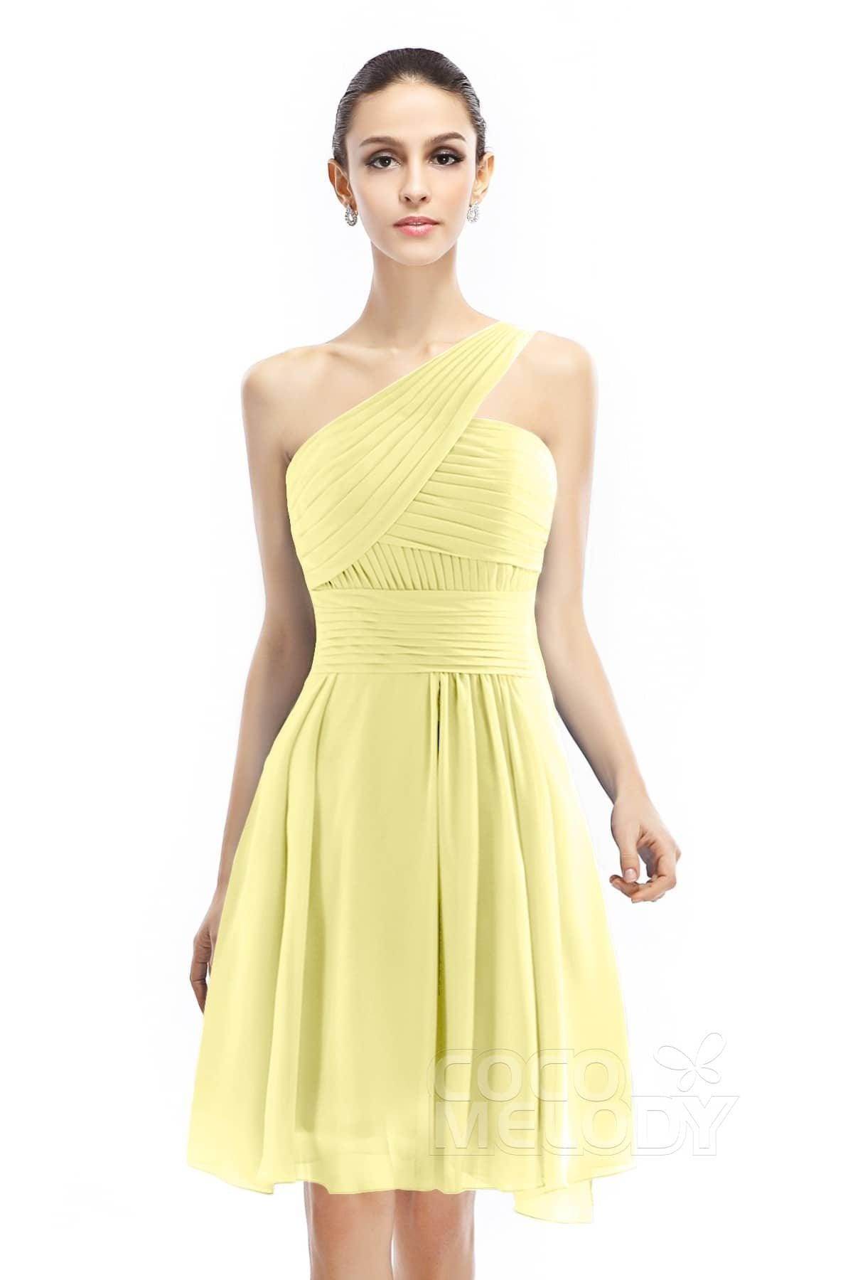 A-Line Knee Length Chiffon Bridesmaid Dress COZK1401C