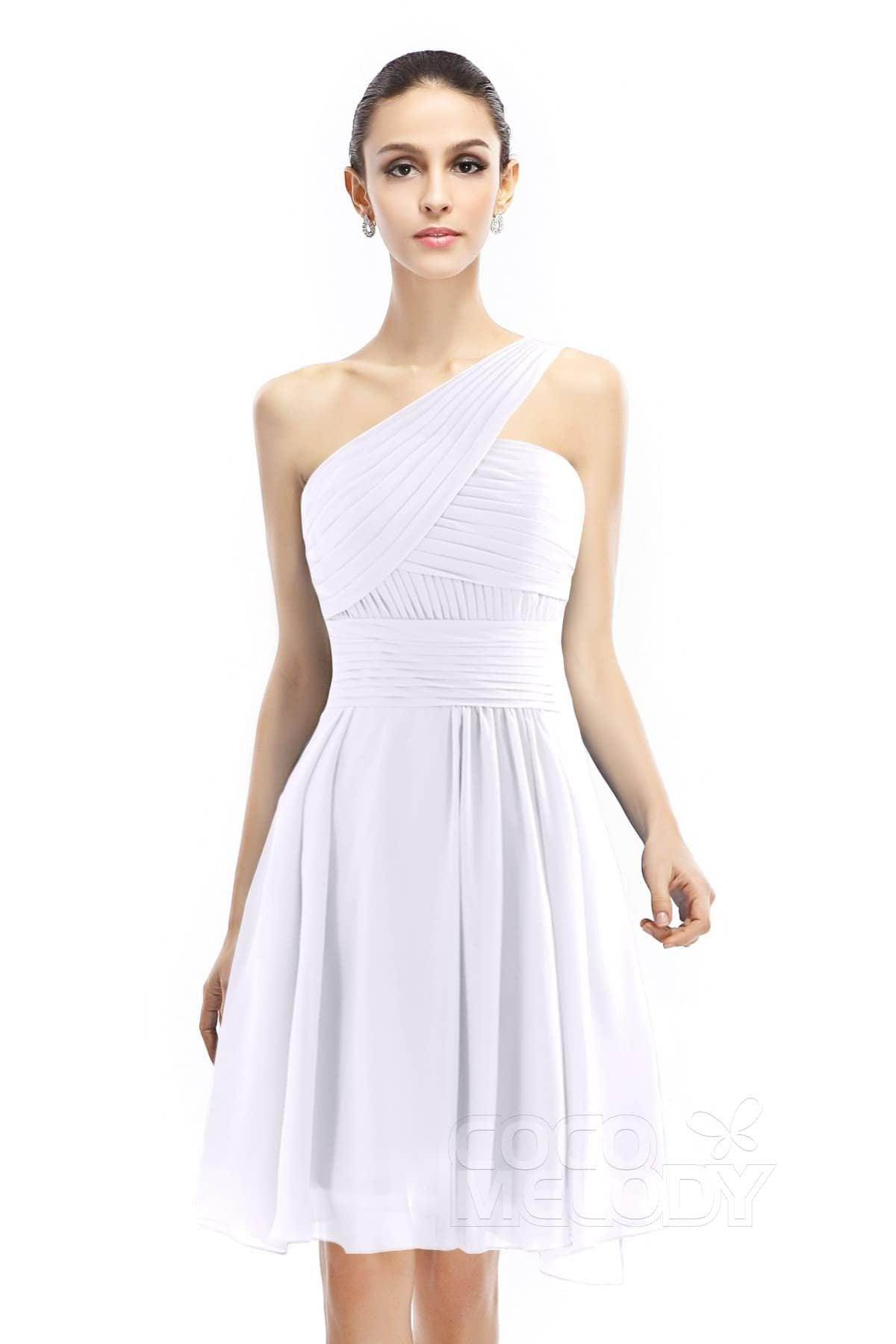 A-Line Knee Length Chiffon Bridesmaid Dress COZK1401C