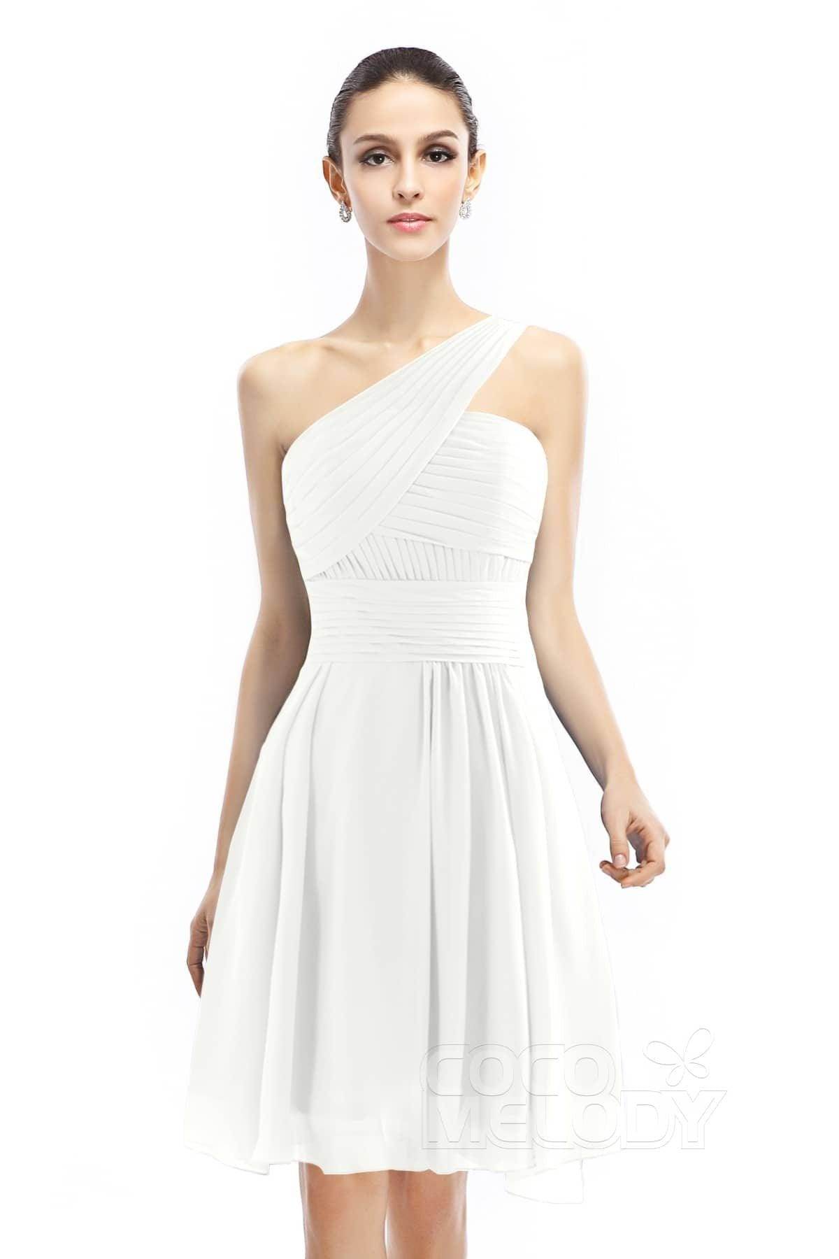 A-Line Knee Length Chiffon Bridesmaid Dress COZK1401C
