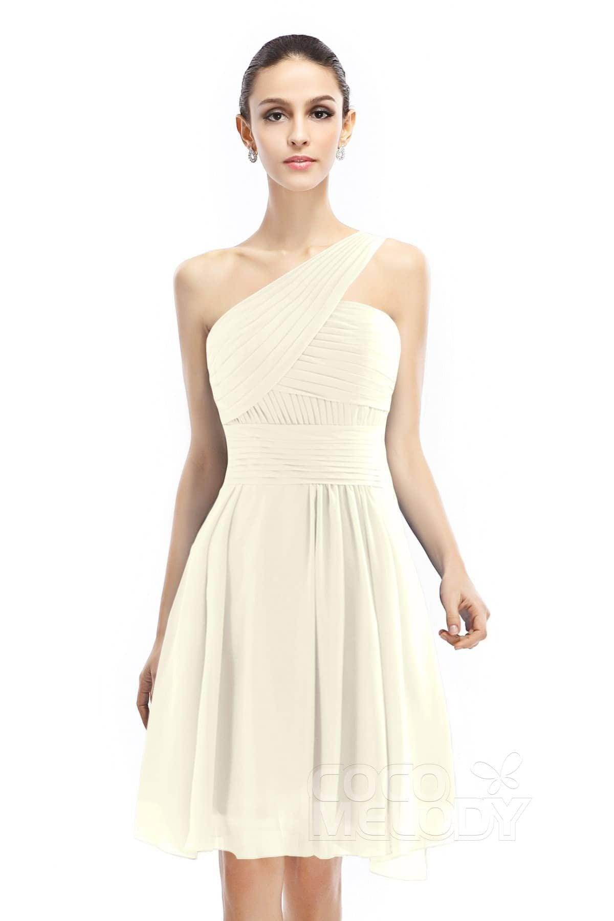 A-Line Knee Length Chiffon Bridesmaid Dress COZK1401C