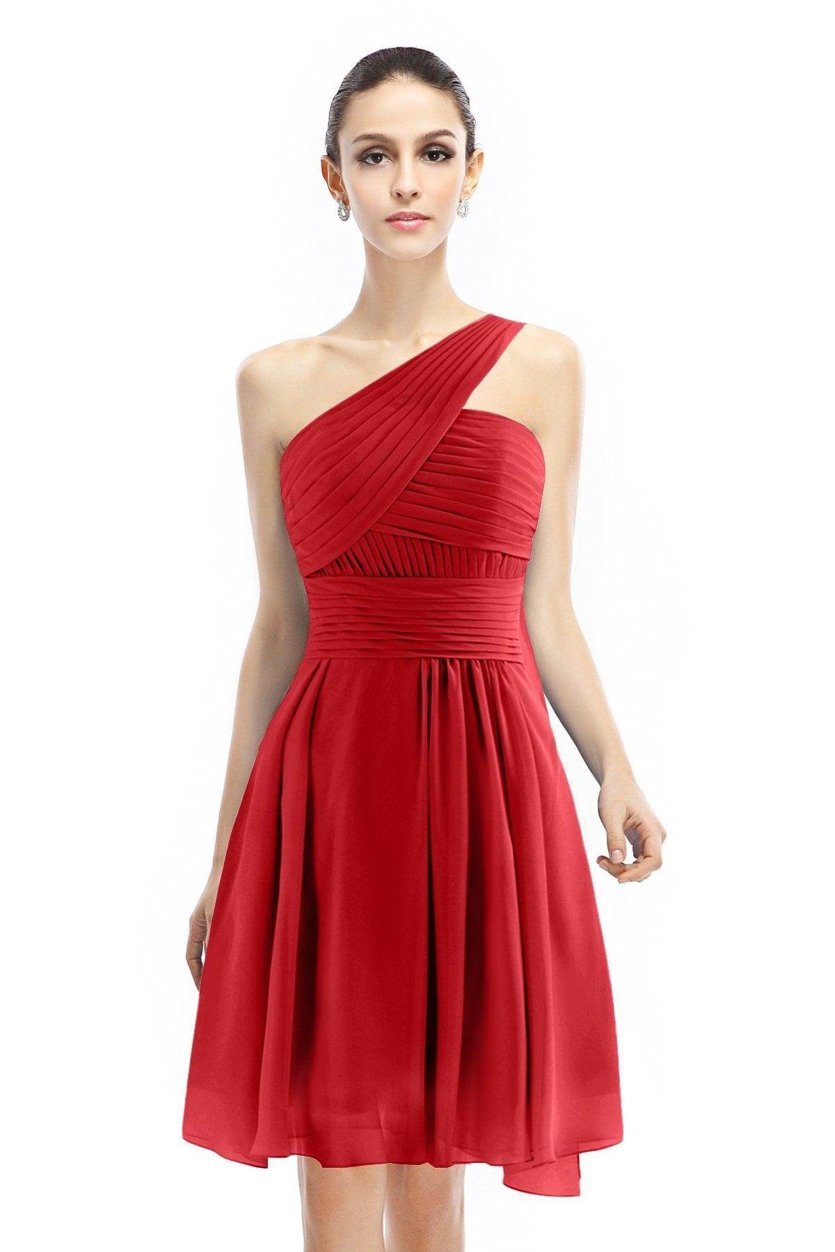A-Line Knee Length Chiffon Bridesmaid Dress COZK1401C