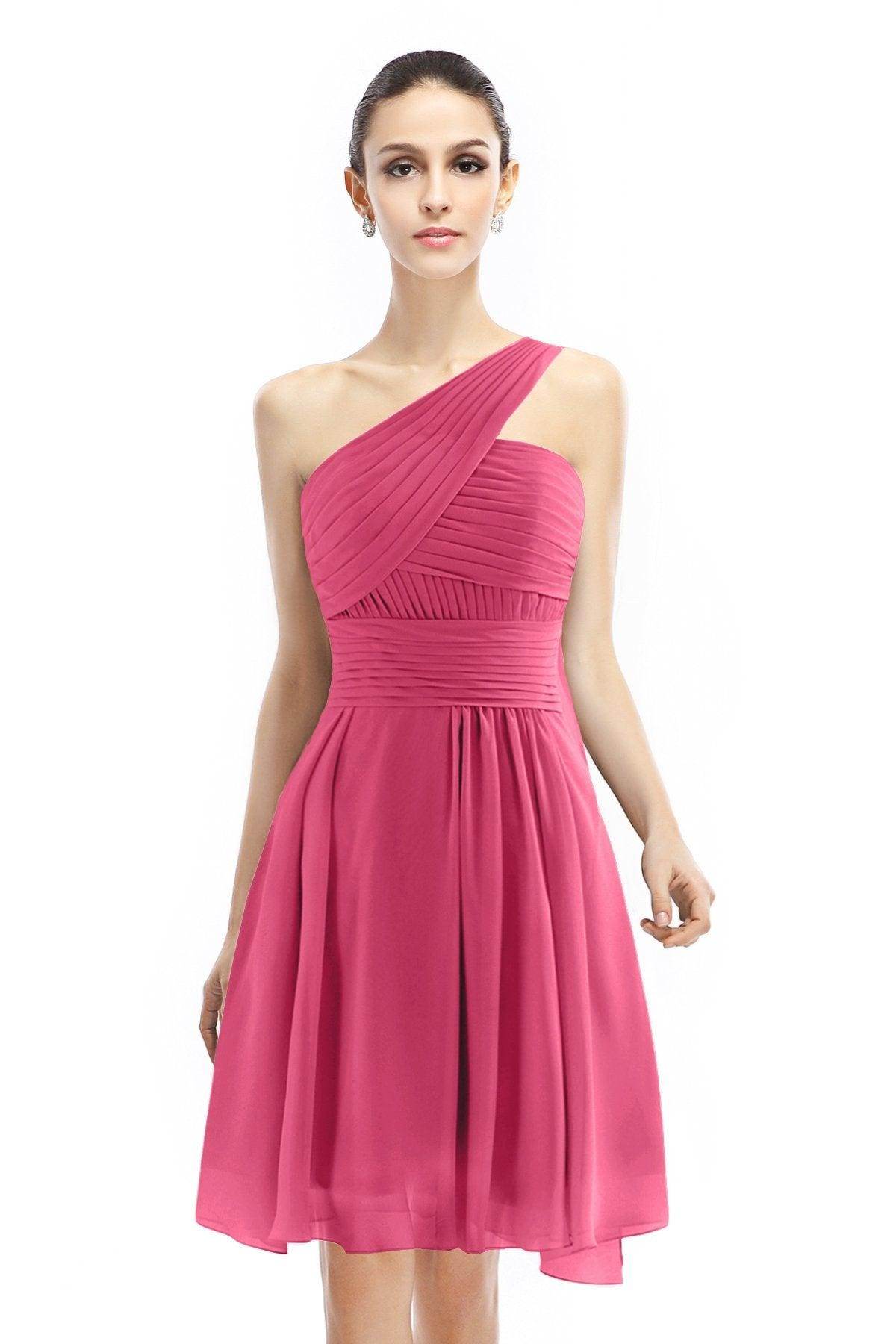 A-Line Knee Length Chiffon Bridesmaid Dress COZK1401C