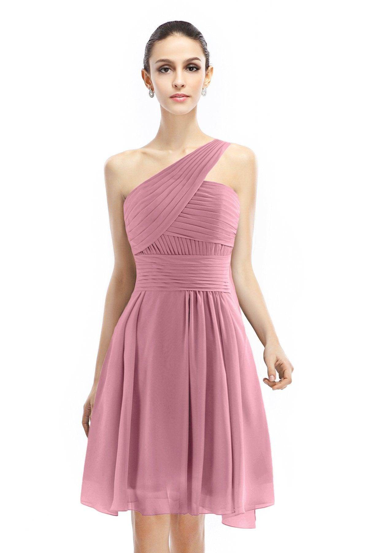 A-Line Knee Length Chiffon Bridesmaid Dress COZK1401C