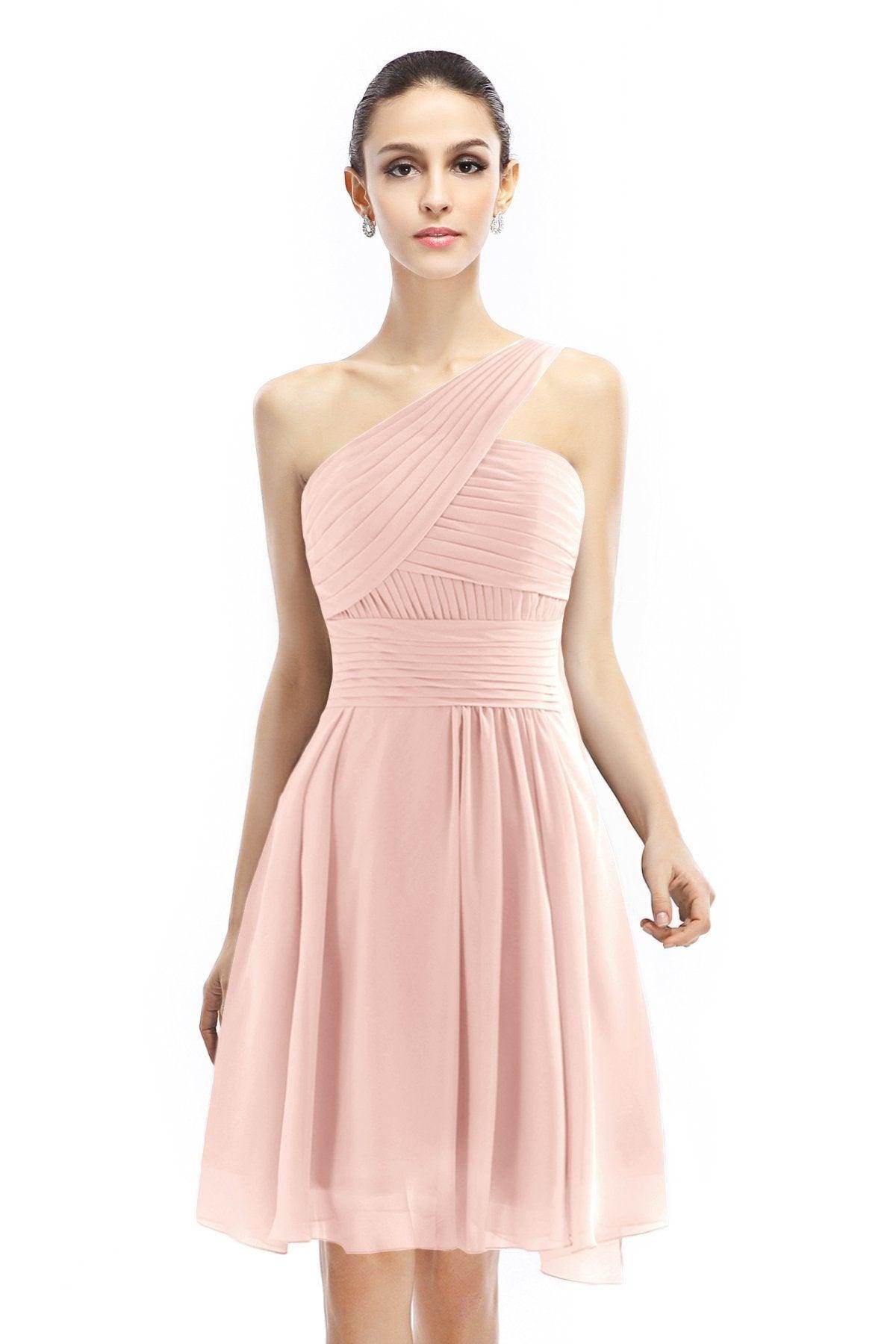 A-Line Knee Length Chiffon Bridesmaid Dress COZK1401C