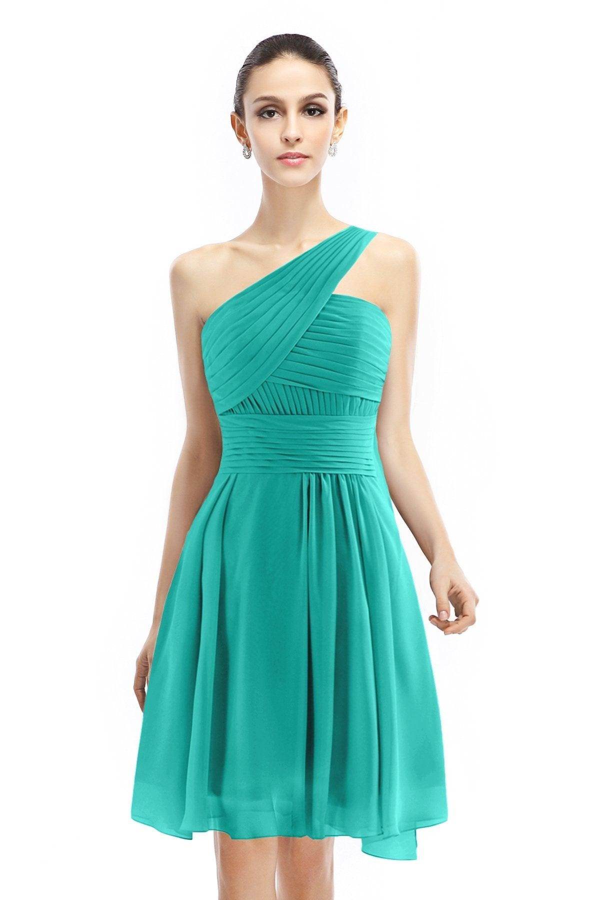 A-Line Knee Length Chiffon Bridesmaid Dress COZK1401C