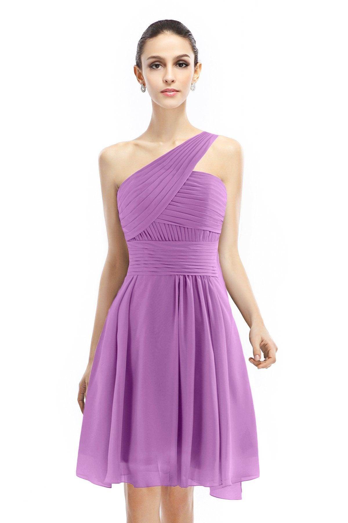 A-Line Knee Length Chiffon Bridesmaid Dress COZK1401C