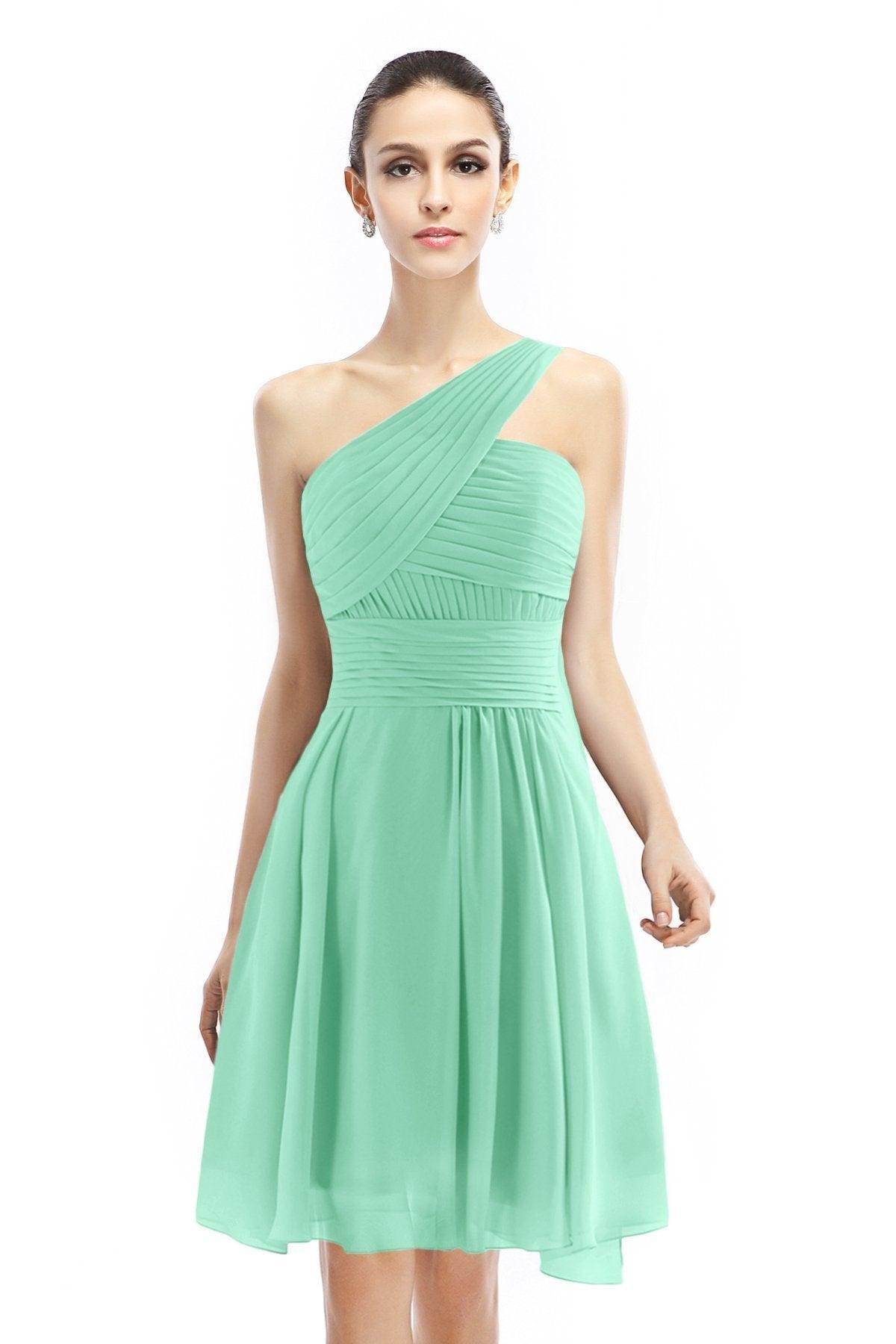 A-Line Knee Length Chiffon Bridesmaid Dress COZK1401C