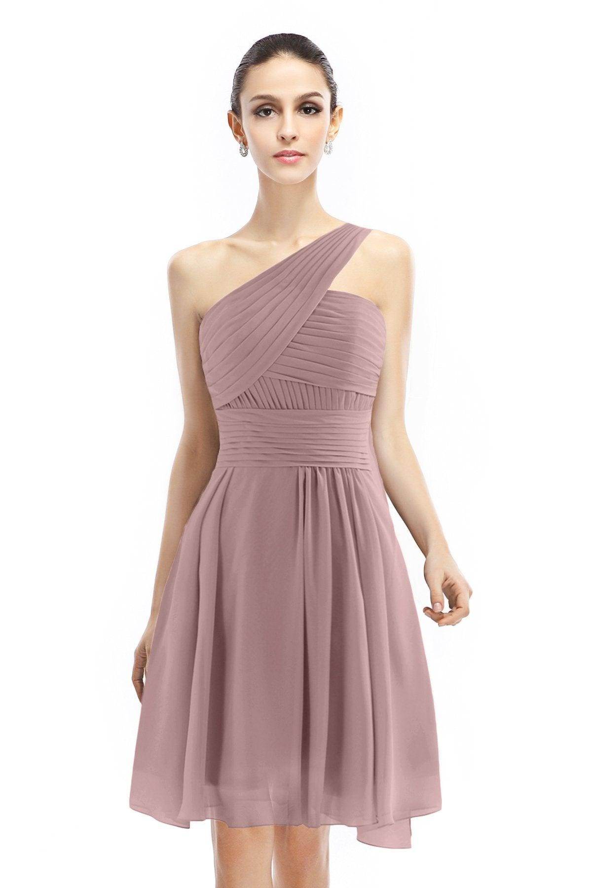 A-Line Knee Length Chiffon Bridesmaid Dress COZK1401C