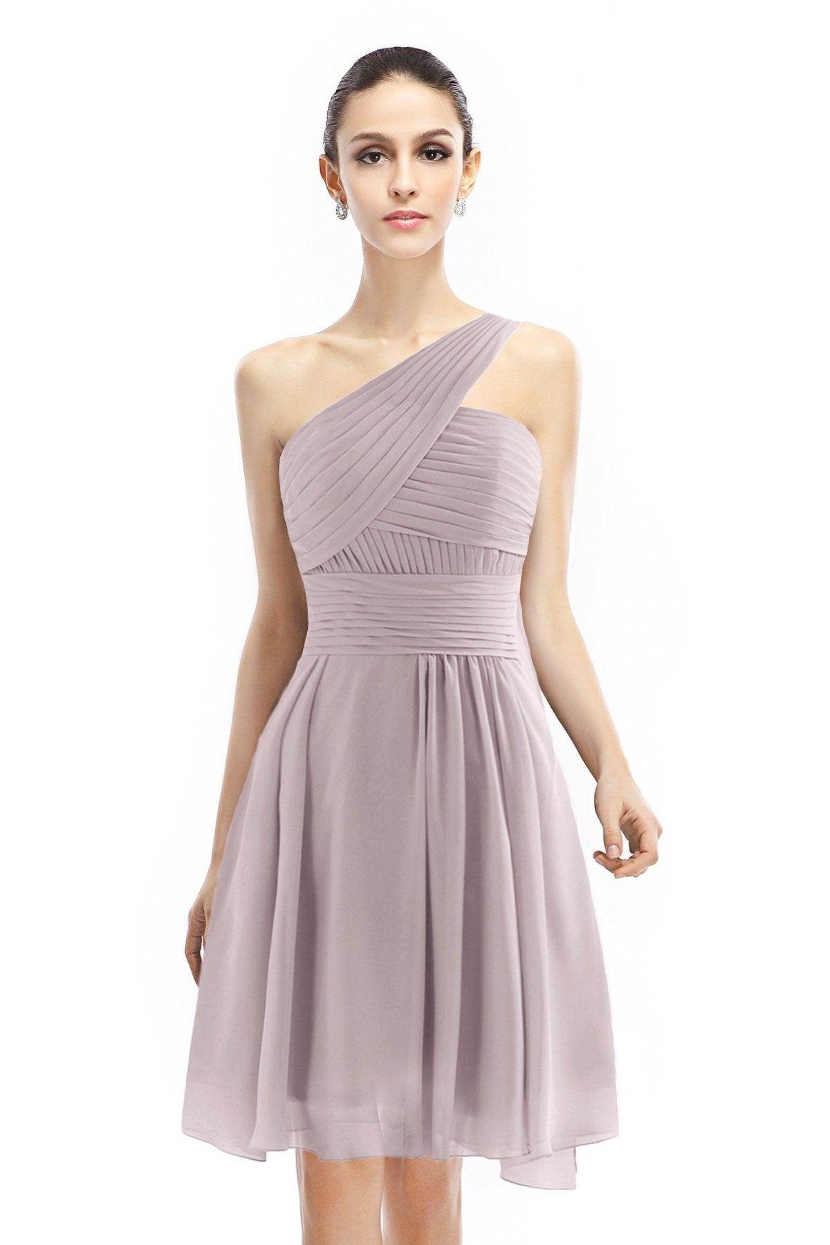 A-Line Knee Length Chiffon Bridesmaid Dress COZK1401C