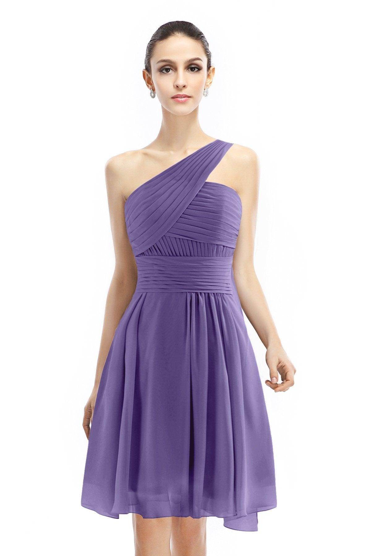 A-Line Knee Length Chiffon Bridesmaid Dress COZK1401C