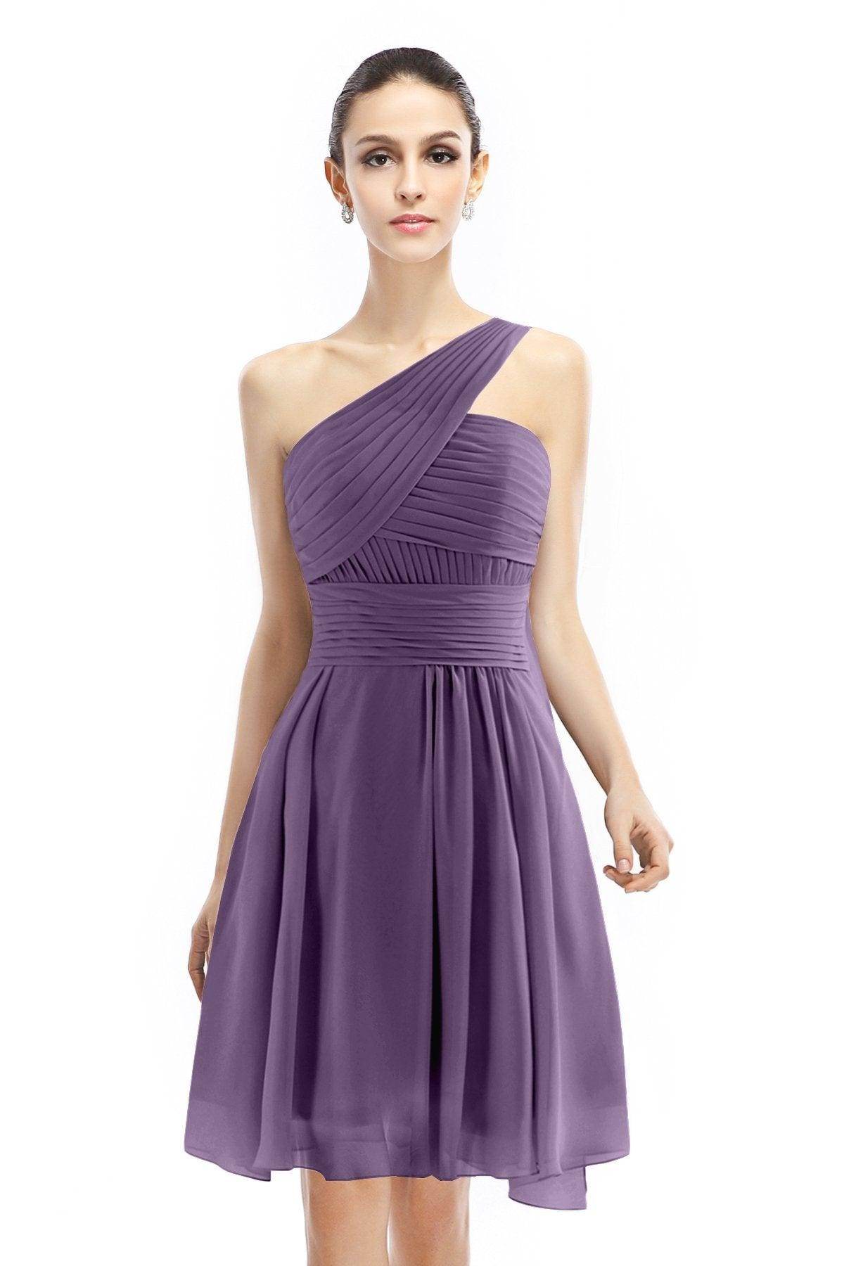 A-Line Knee Length Chiffon Bridesmaid Dress COZK1401C