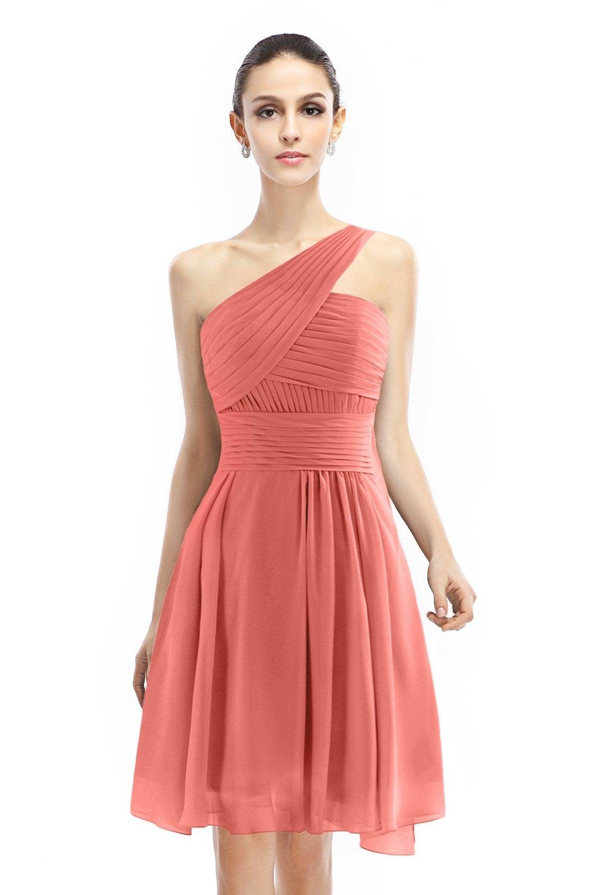 A-Line Knee Length Chiffon Bridesmaid Dress COZK1401C