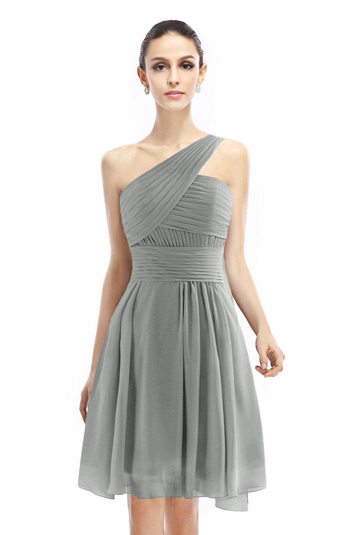 A-Line Knee Length Chiffon Bridesmaid Dress COZK1401C
