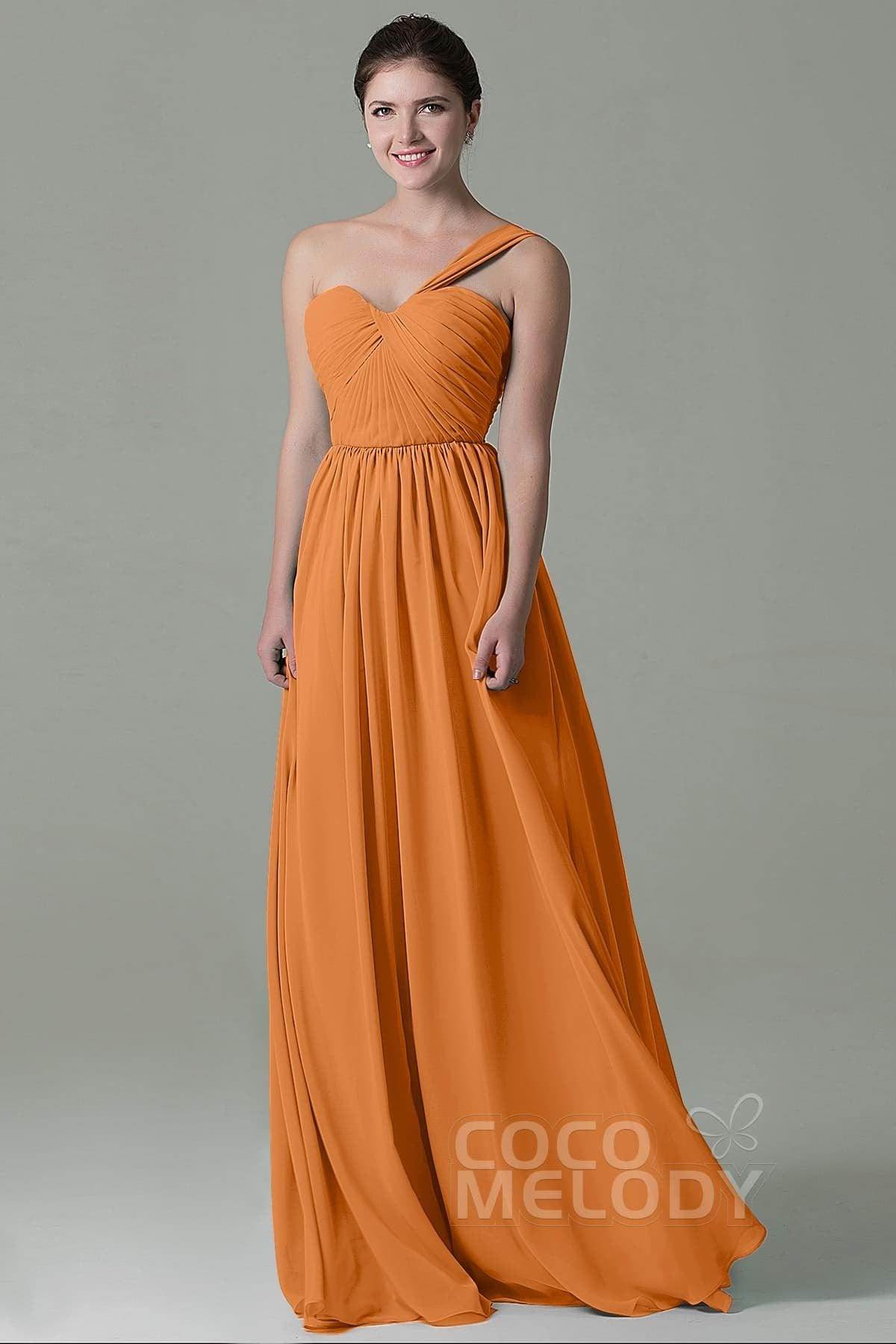 Sheath Floor Length Chiffon Bridesmaid Dress COZK15009