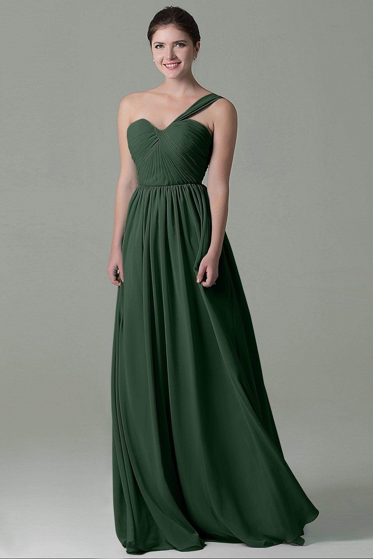 Sheath Floor Length Chiffon Bridesmaid Dress COZK15009