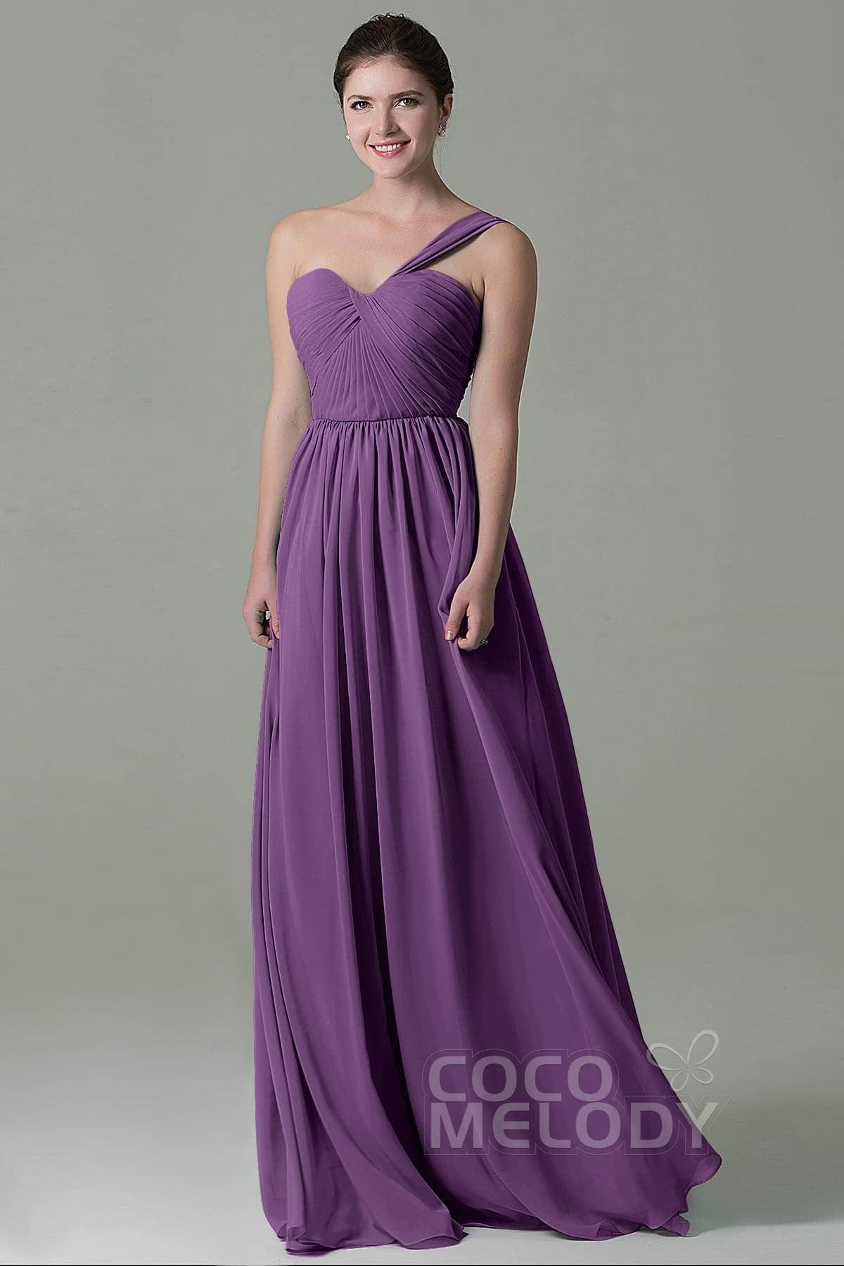 Sheath Floor Length Chiffon Bridesmaid Dress COZK15009