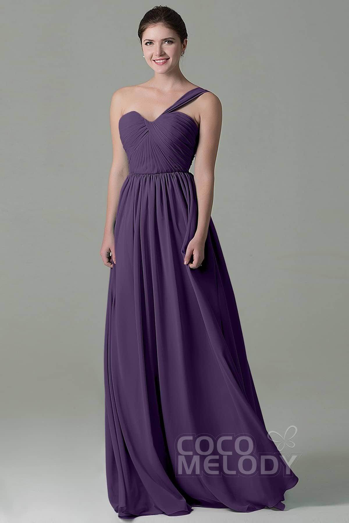 Sheath Floor Length Chiffon Bridesmaid Dress COZK15009
