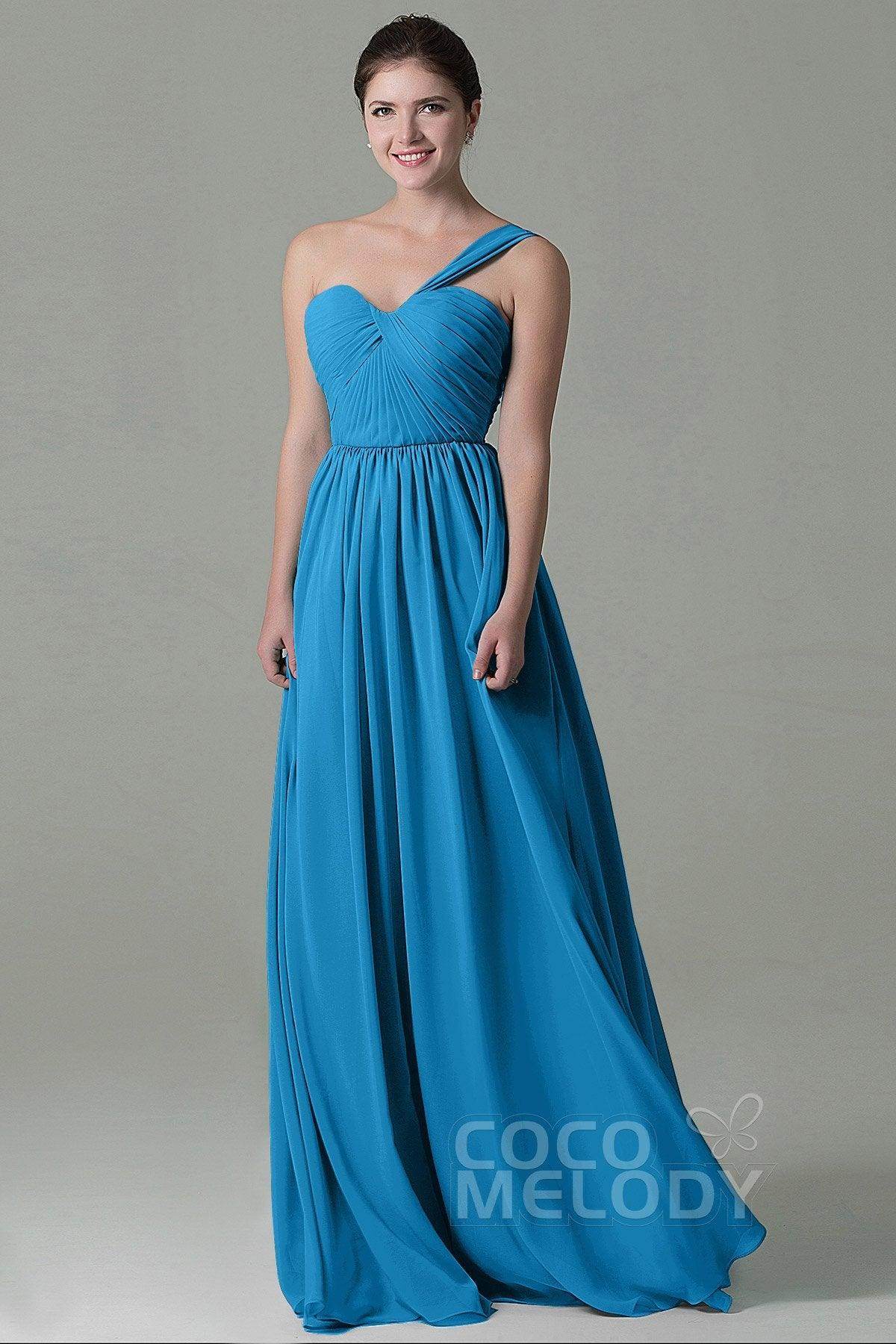 Sheath Floor Length Chiffon Bridesmaid Dress COZK15009
