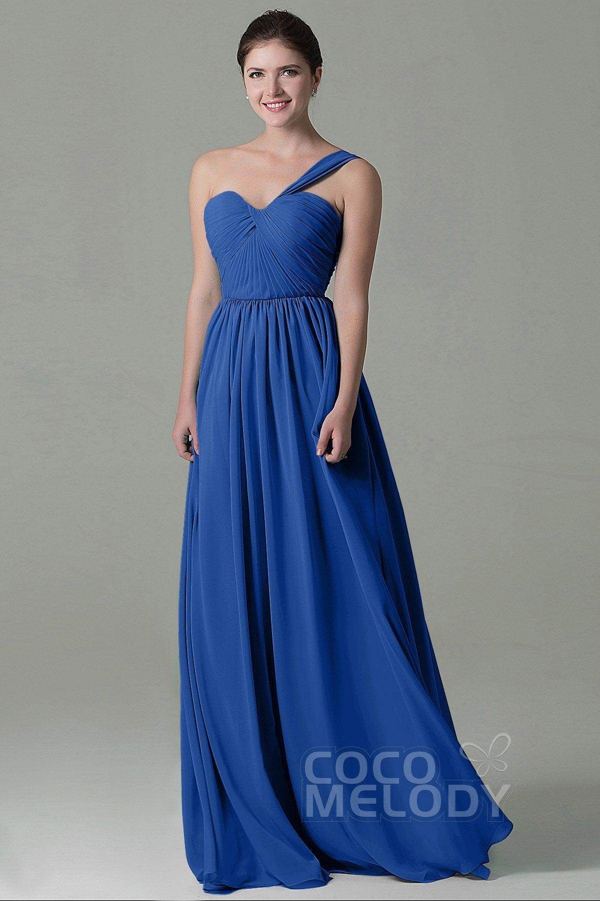 Sheath Floor Length Chiffon Bridesmaid Dress COZK15009
