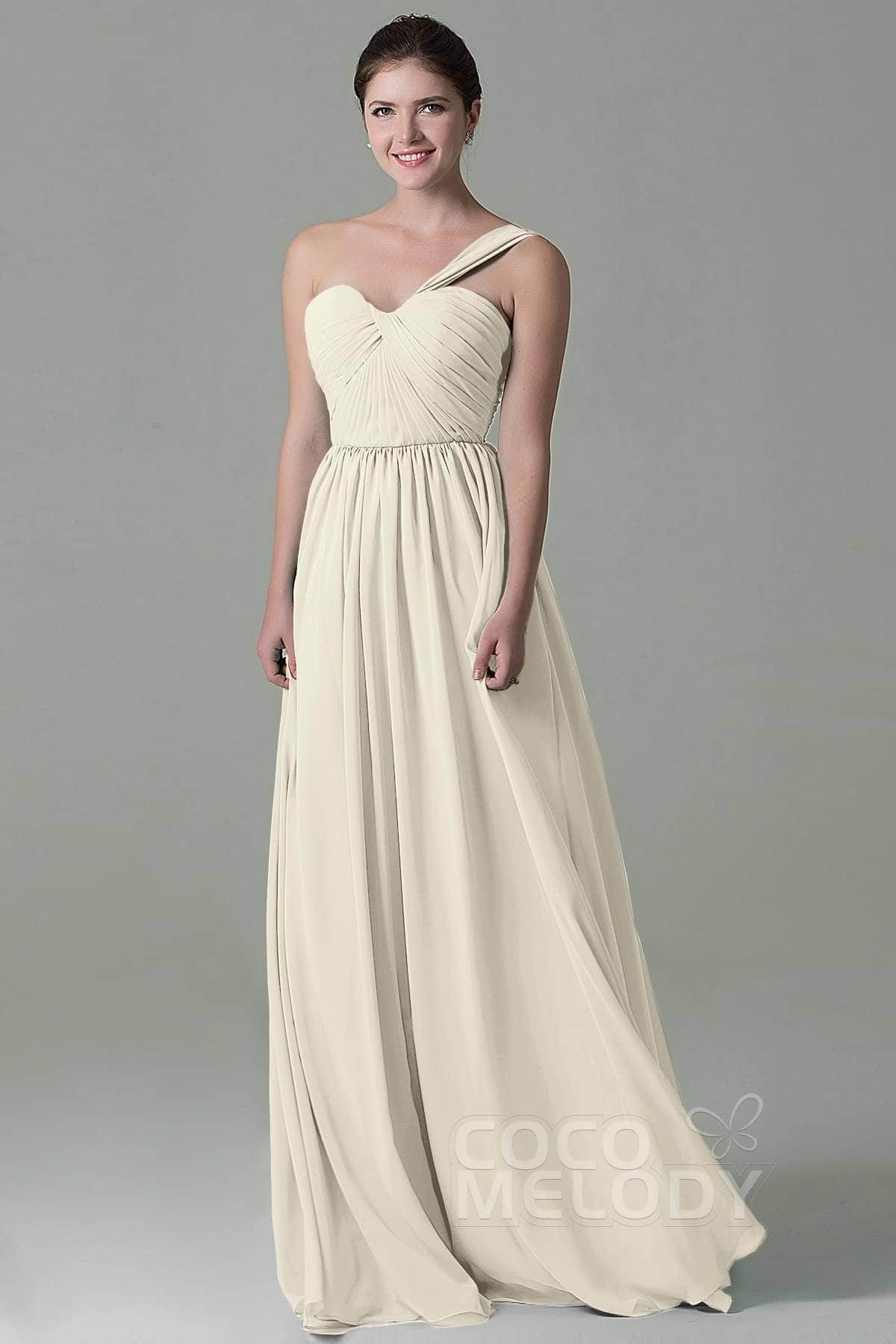 Sheath Floor Length Chiffon Bridesmaid Dress COZK15009