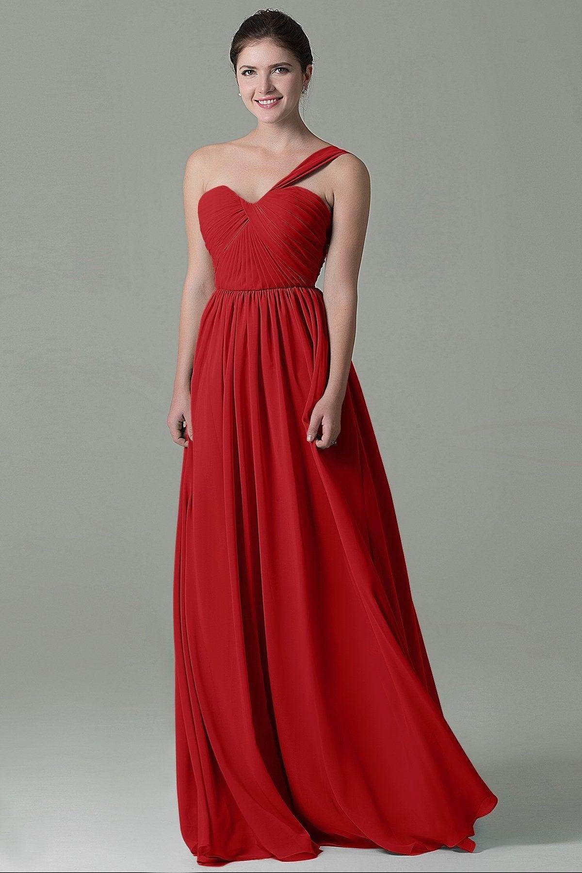 Sheath Floor Length Chiffon Bridesmaid Dress COZK15009