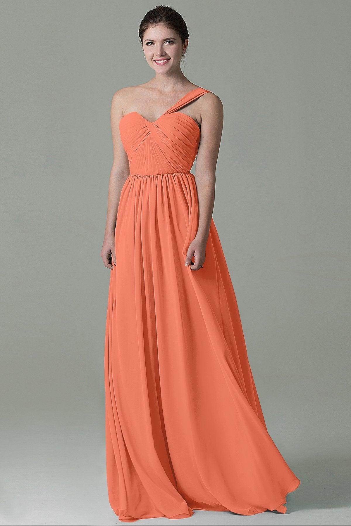 Sheath Floor Length Chiffon Bridesmaid Dress COZK15009