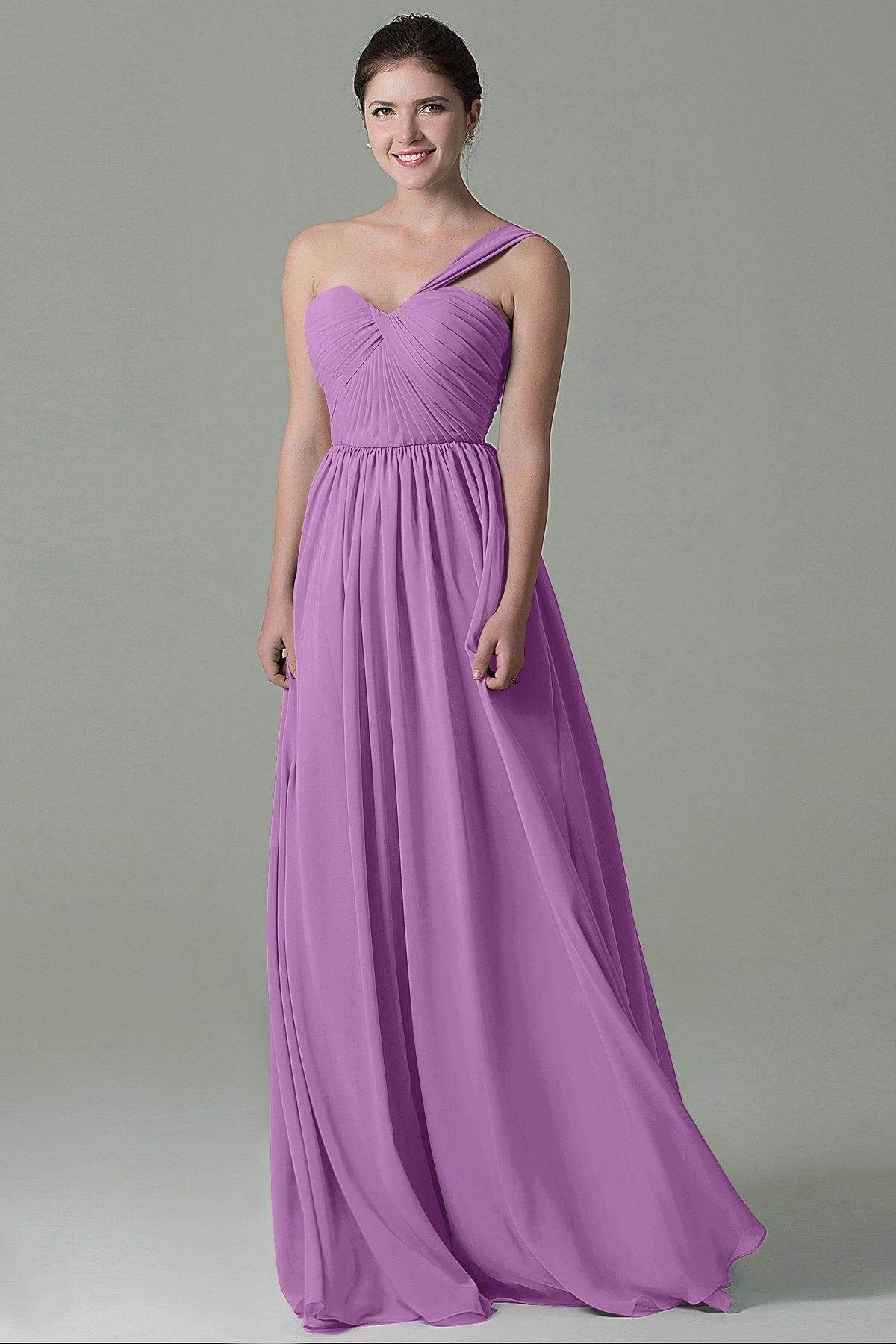 Sheath Floor Length Chiffon Bridesmaid Dress COZK15009