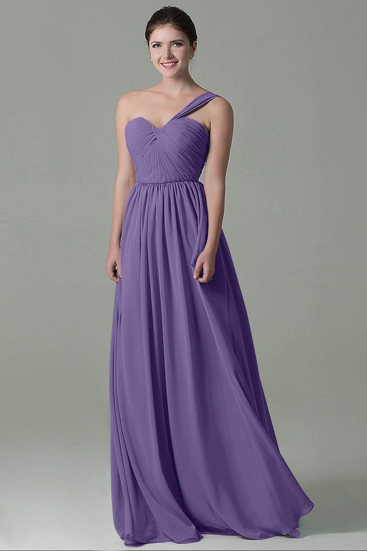 Sheath Floor Length Chiffon Bridesmaid Dress COZK15009