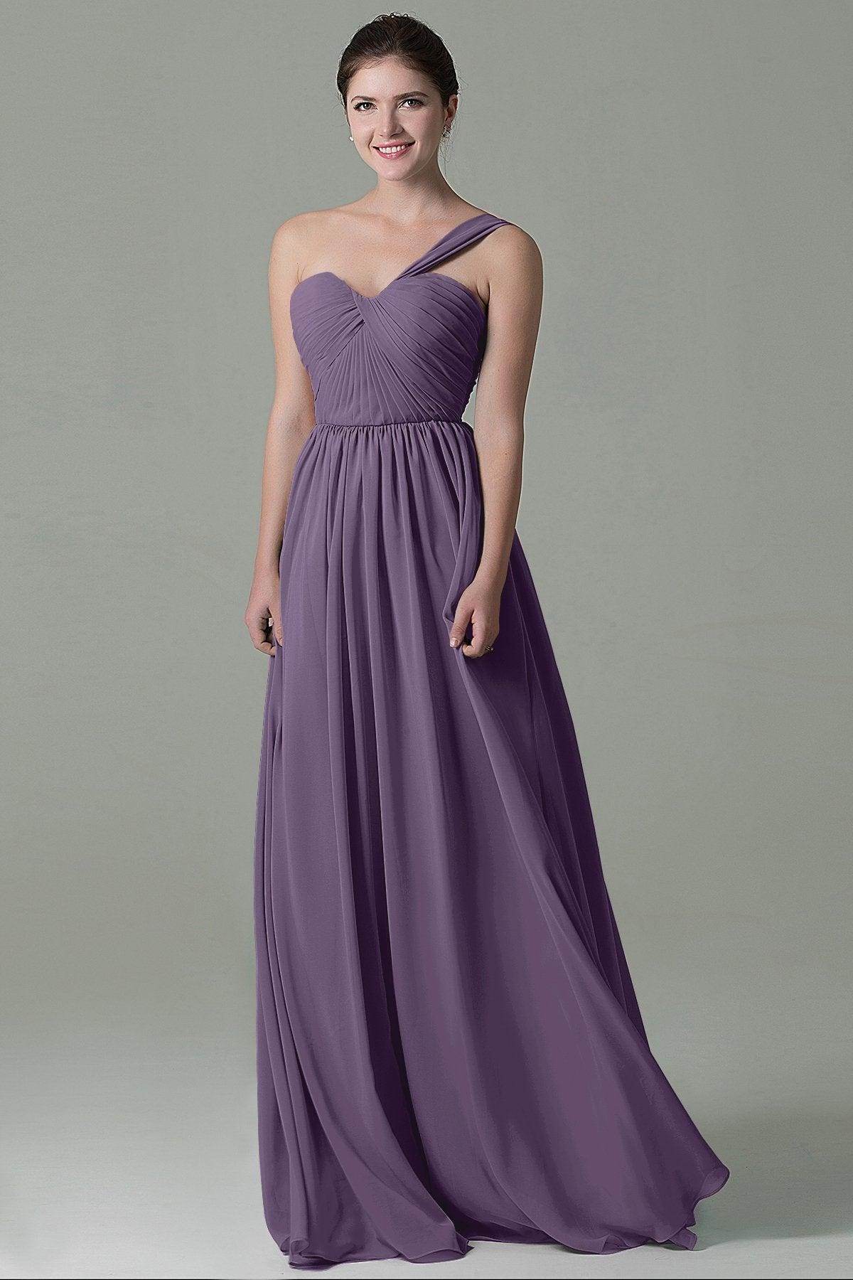 Sheath Floor Length Chiffon Bridesmaid Dress COZK15009