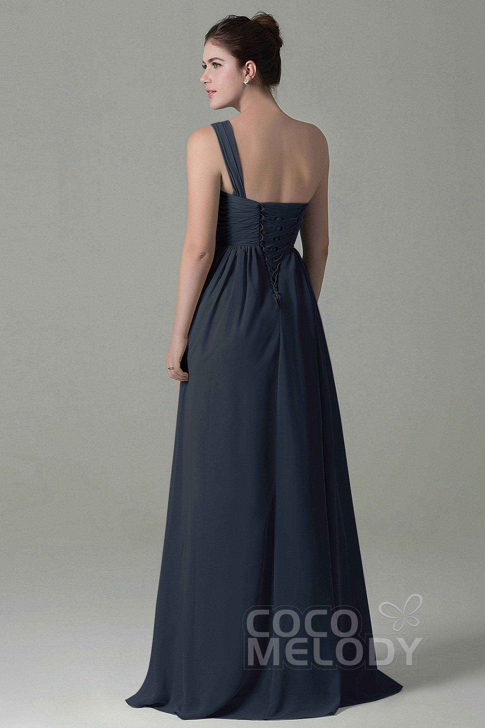 Sheath Floor Length Chiffon Bridesmaid Dress COZK15009