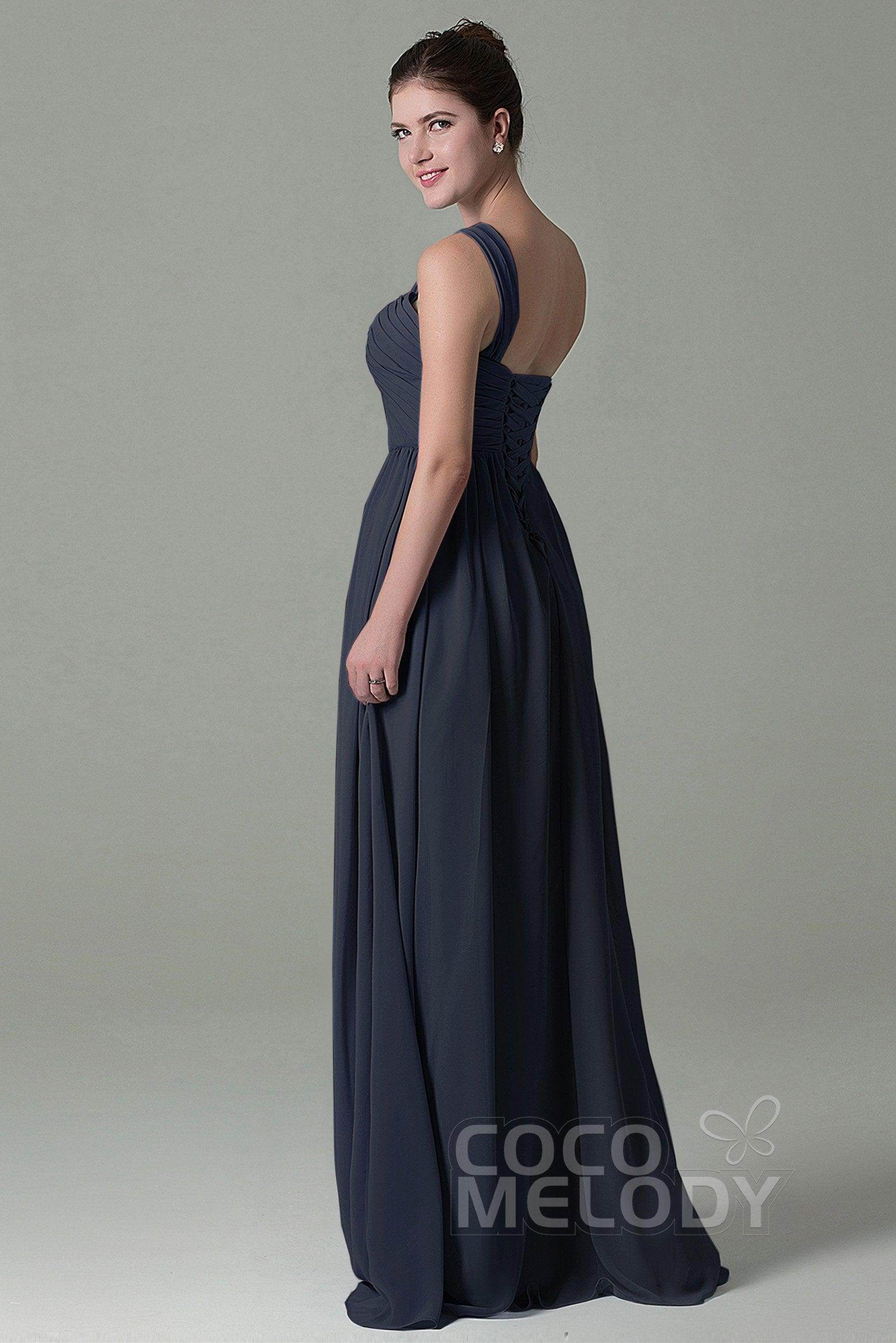Sheath Floor Length Chiffon Bridesmaid Dress COZK15009