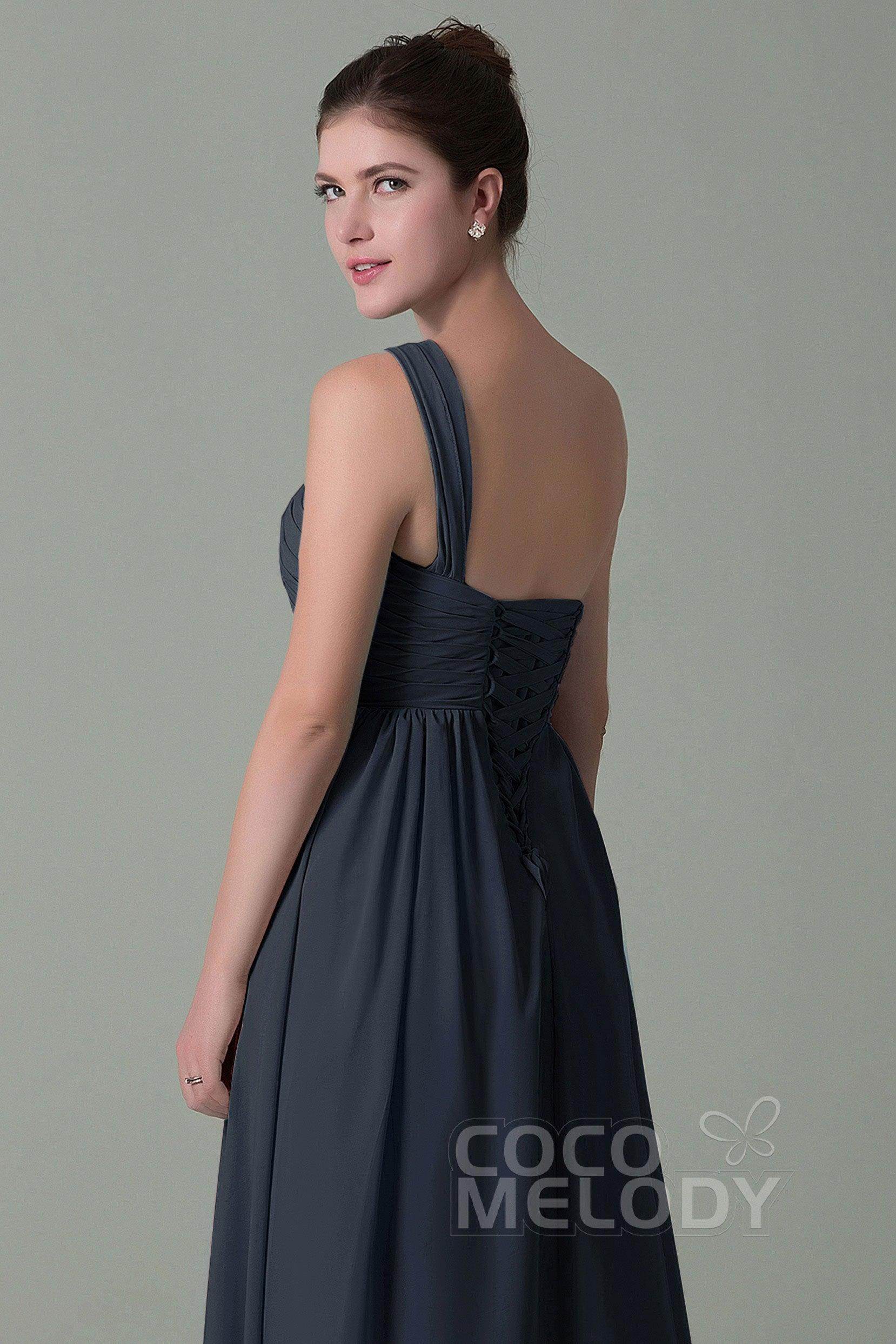 Sheath Floor Length Chiffon Bridesmaid Dress COZK15009