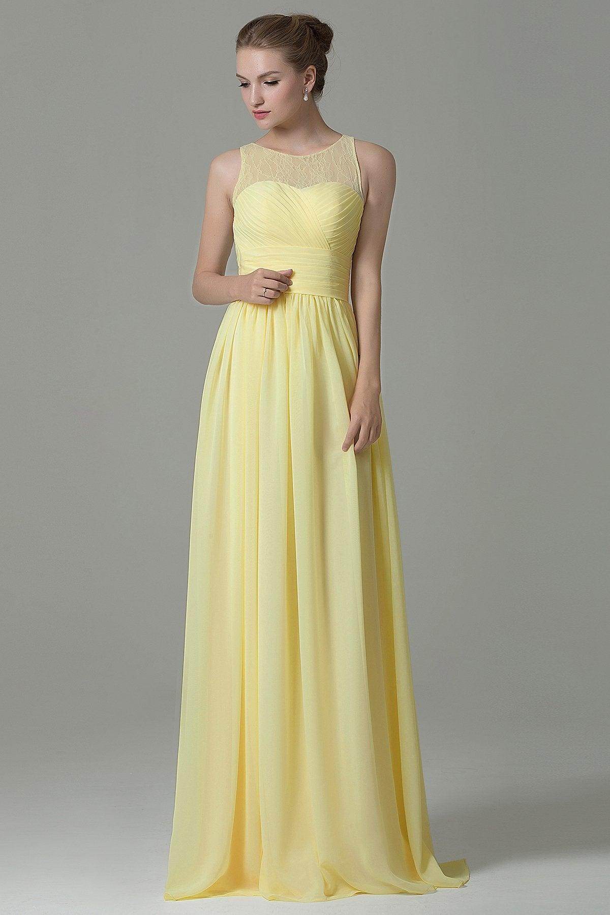 Sheath Floor Length Lace/Chiffon Bridesmaid Dress COZK16005