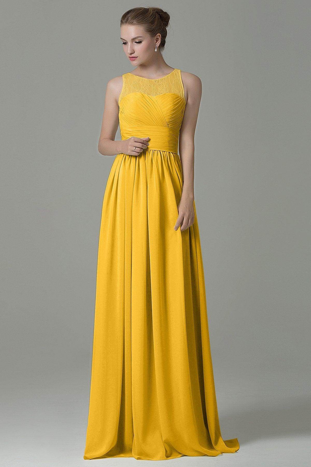 Sheath Floor Length Lace/Chiffon Bridesmaid Dress COZK16005