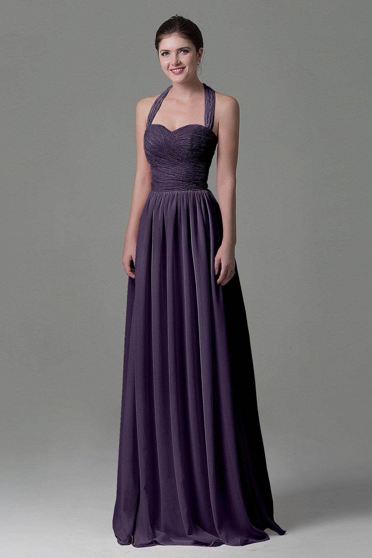 A-Line Floor Length Lace/Chiffon Bridesmaid Dress COZK16006