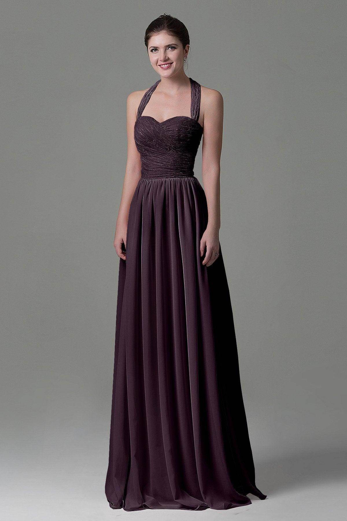 A-Line Floor Length Lace/Chiffon Bridesmaid Dress COZK16006