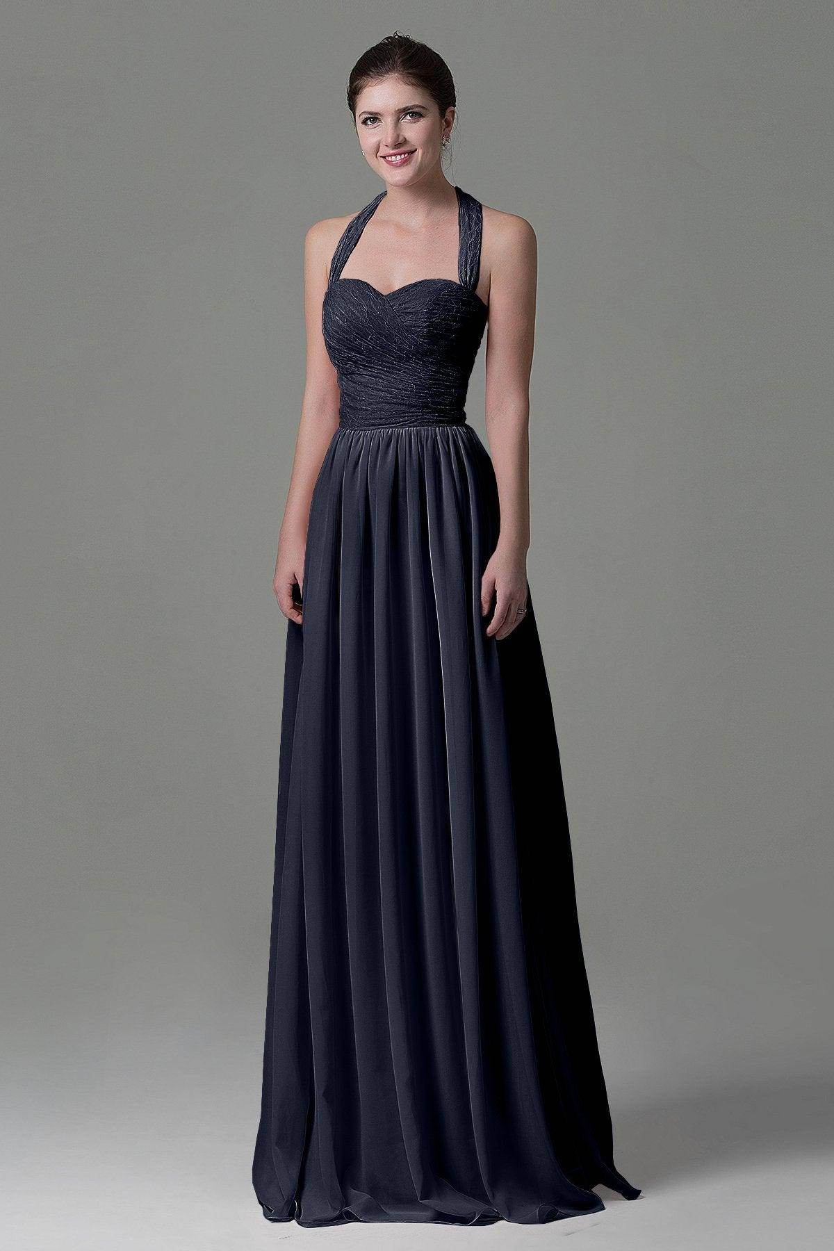 A-Line Floor Length Lace/Chiffon Bridesmaid Dress COZK16006
