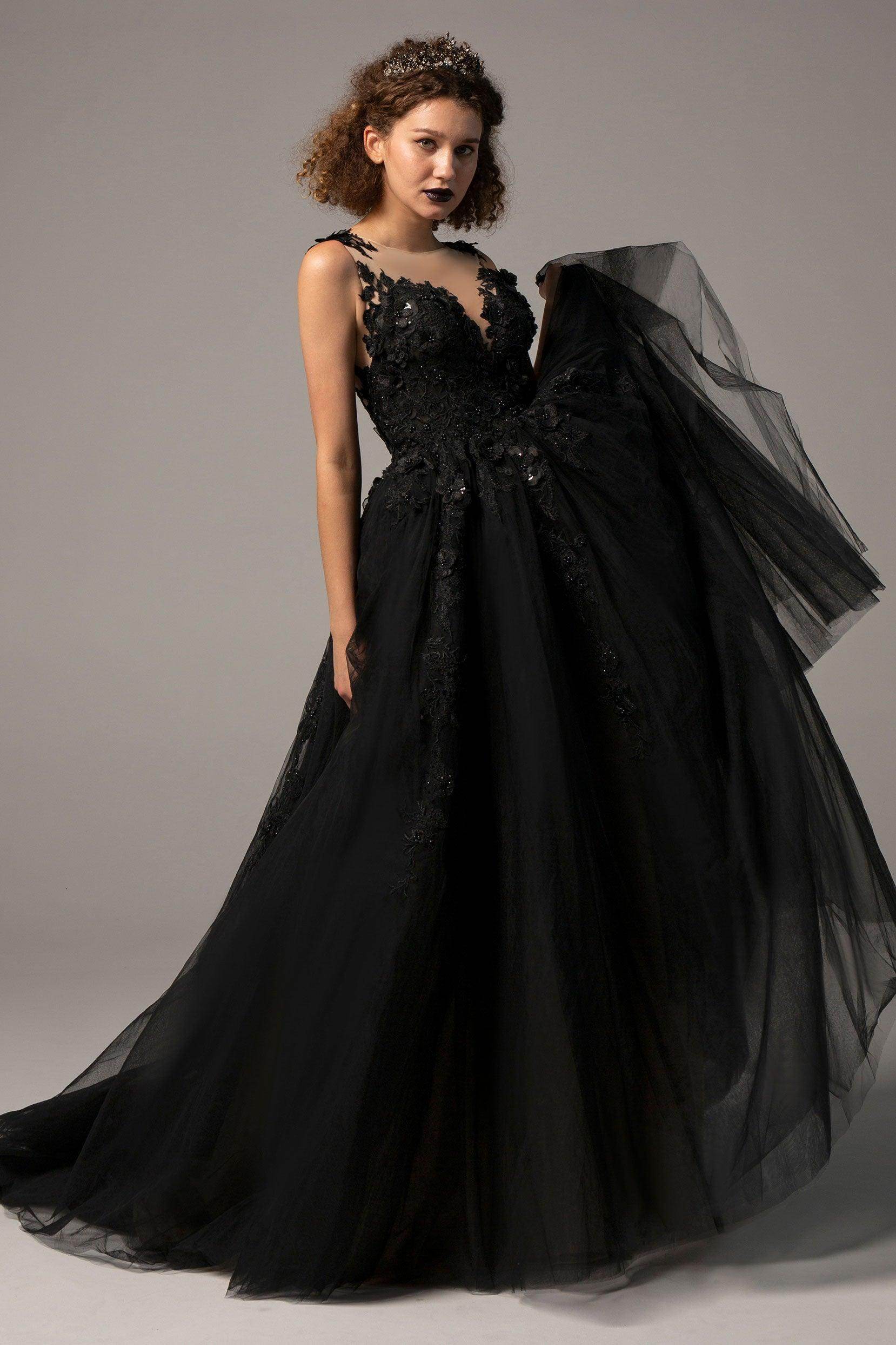 A-Line Court Train Tulle Wedding Dress CW2338