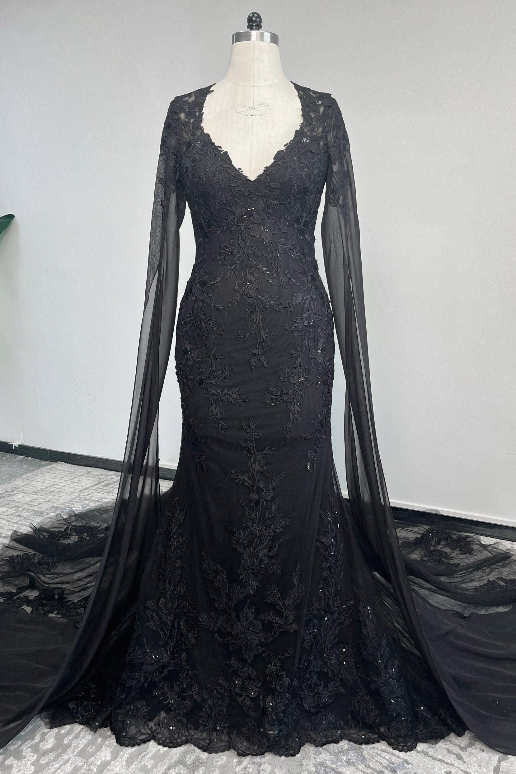 Trumpet-Mermaid Chapel Train Lace Tulle Wedding Dress CW3279