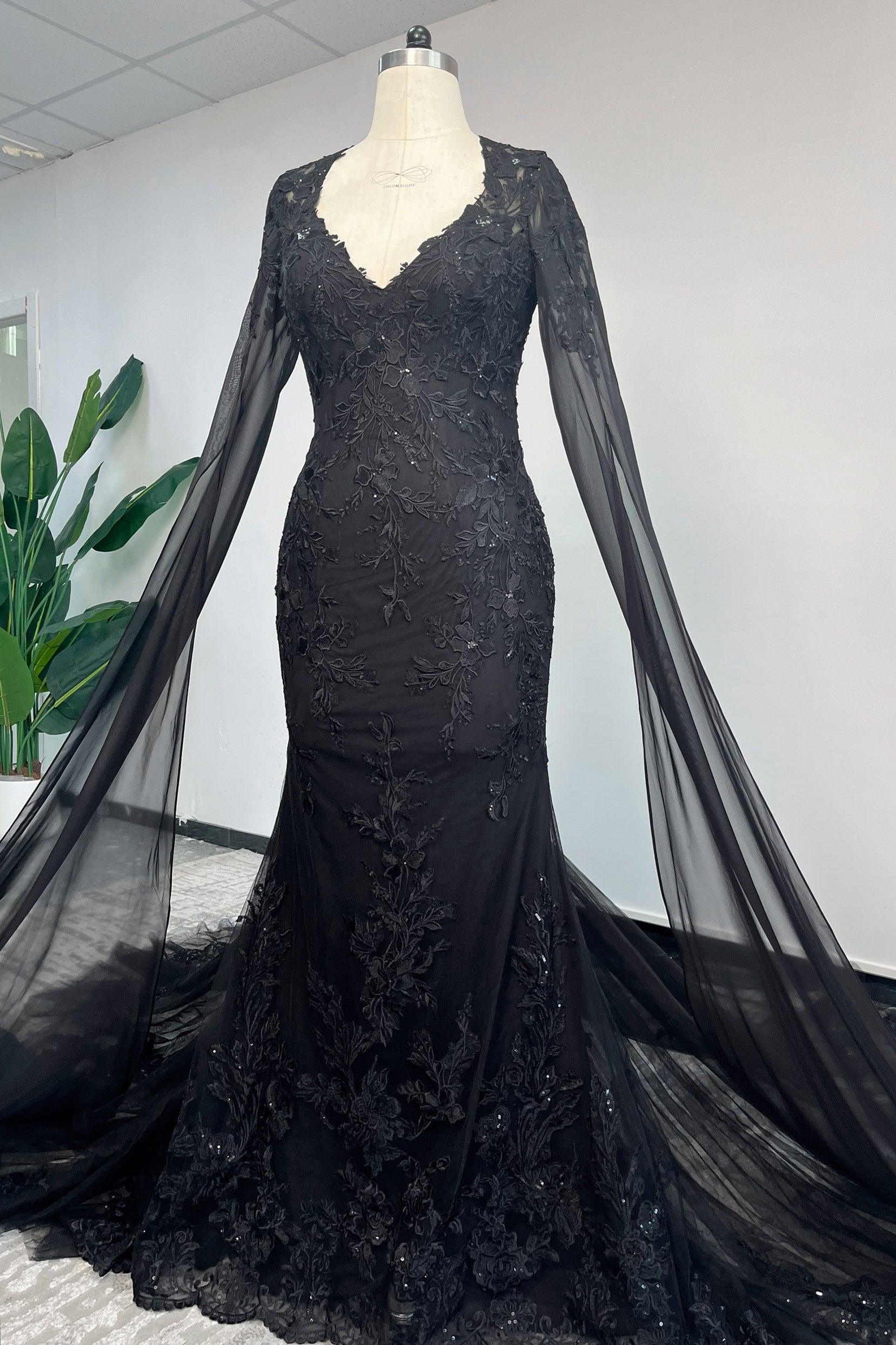 Trumpet-Mermaid Chapel Train Lace Tulle Wedding Dress CW3279