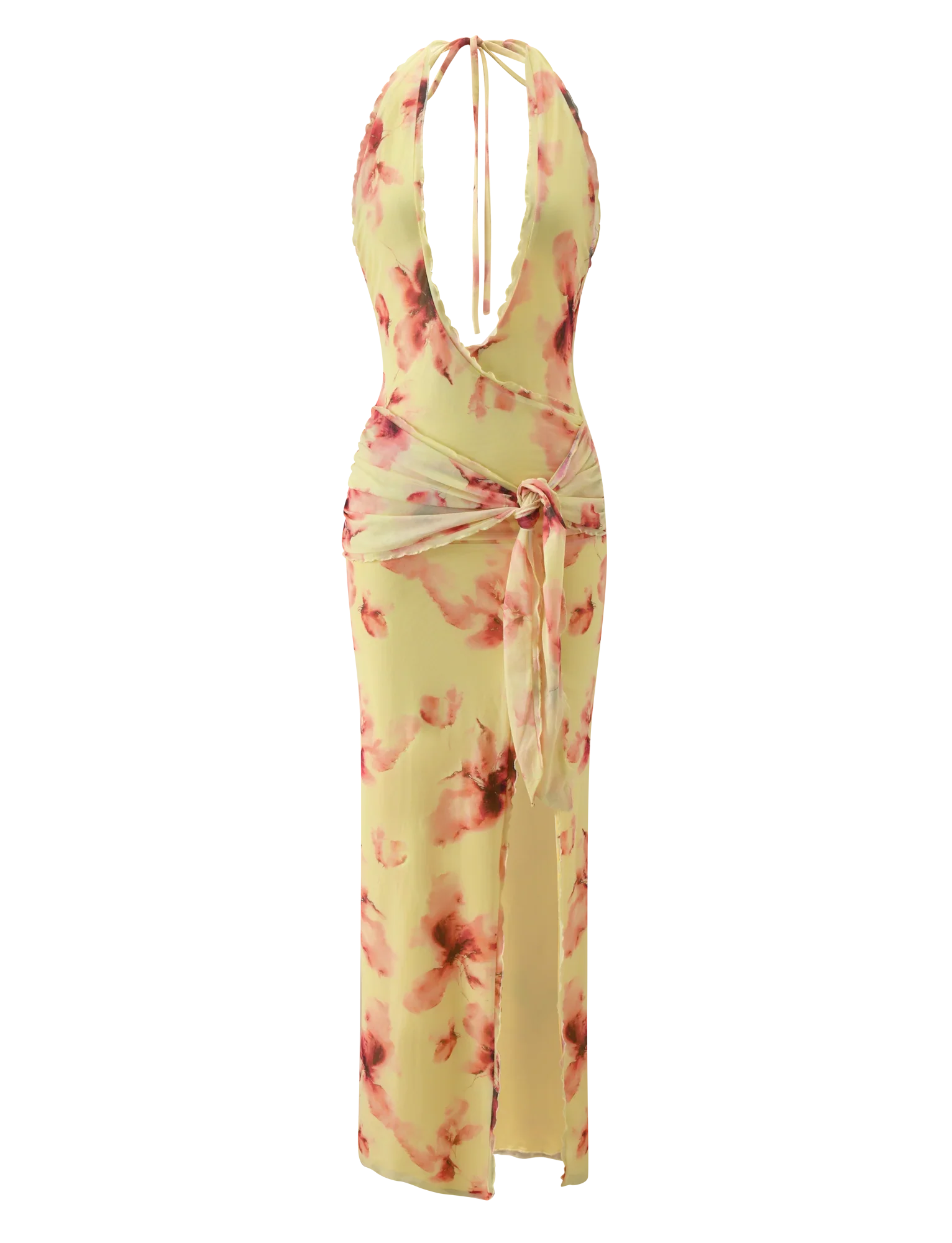 ALLEGRA MAXI DRESS - YELLOW WATERCOLOUR FLORAL