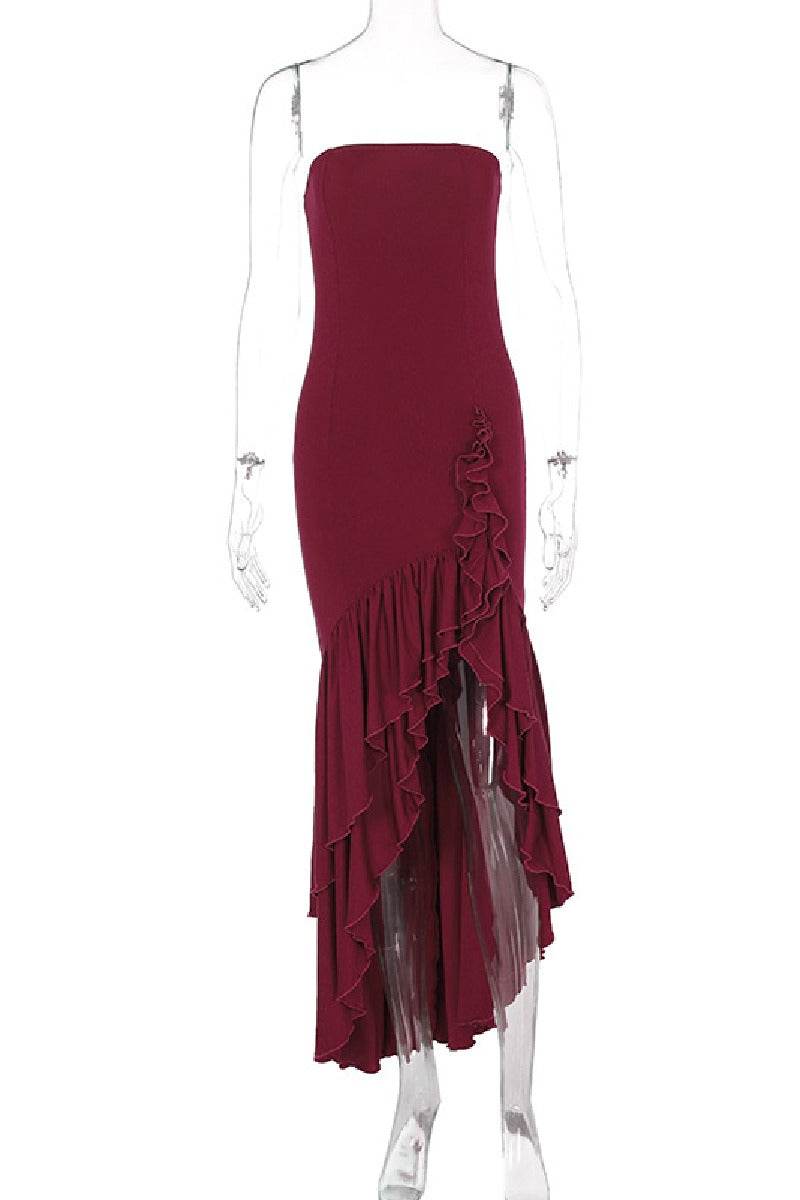 Mermaid High-Low Stretch Formal Evening Dresses 746074126248