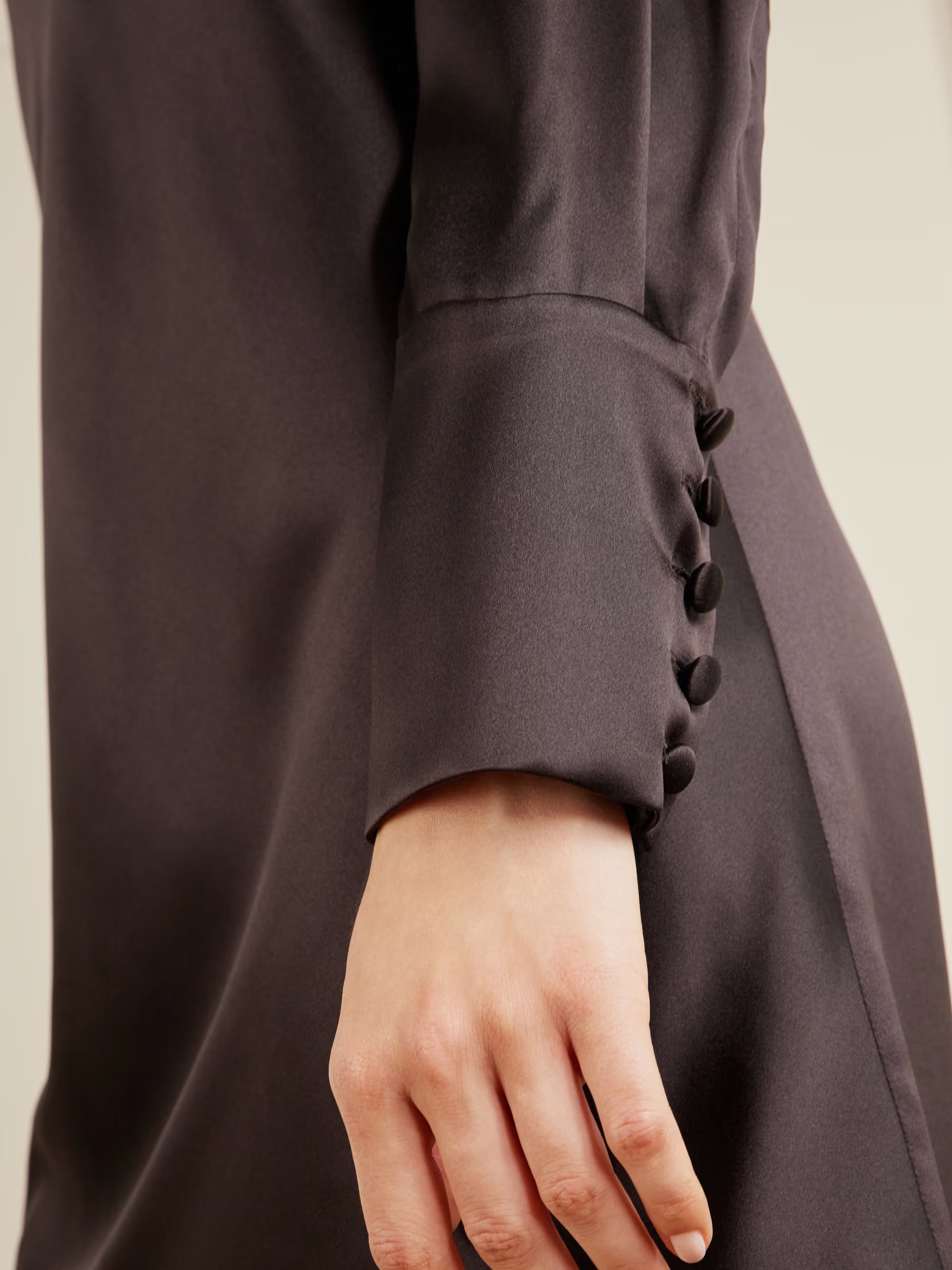 Amal draped silk-blend satin mini dress