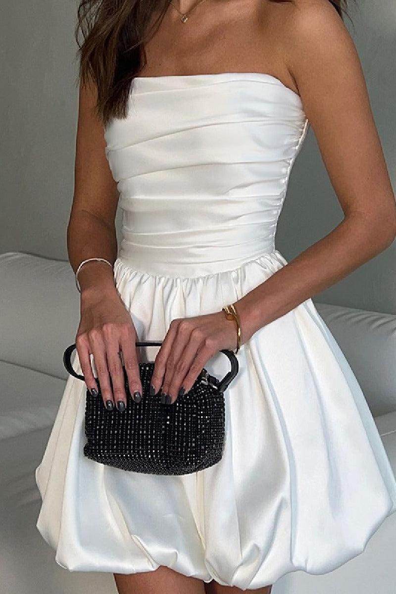 Sexy strapless A-line mini cocktail dress 802295558815